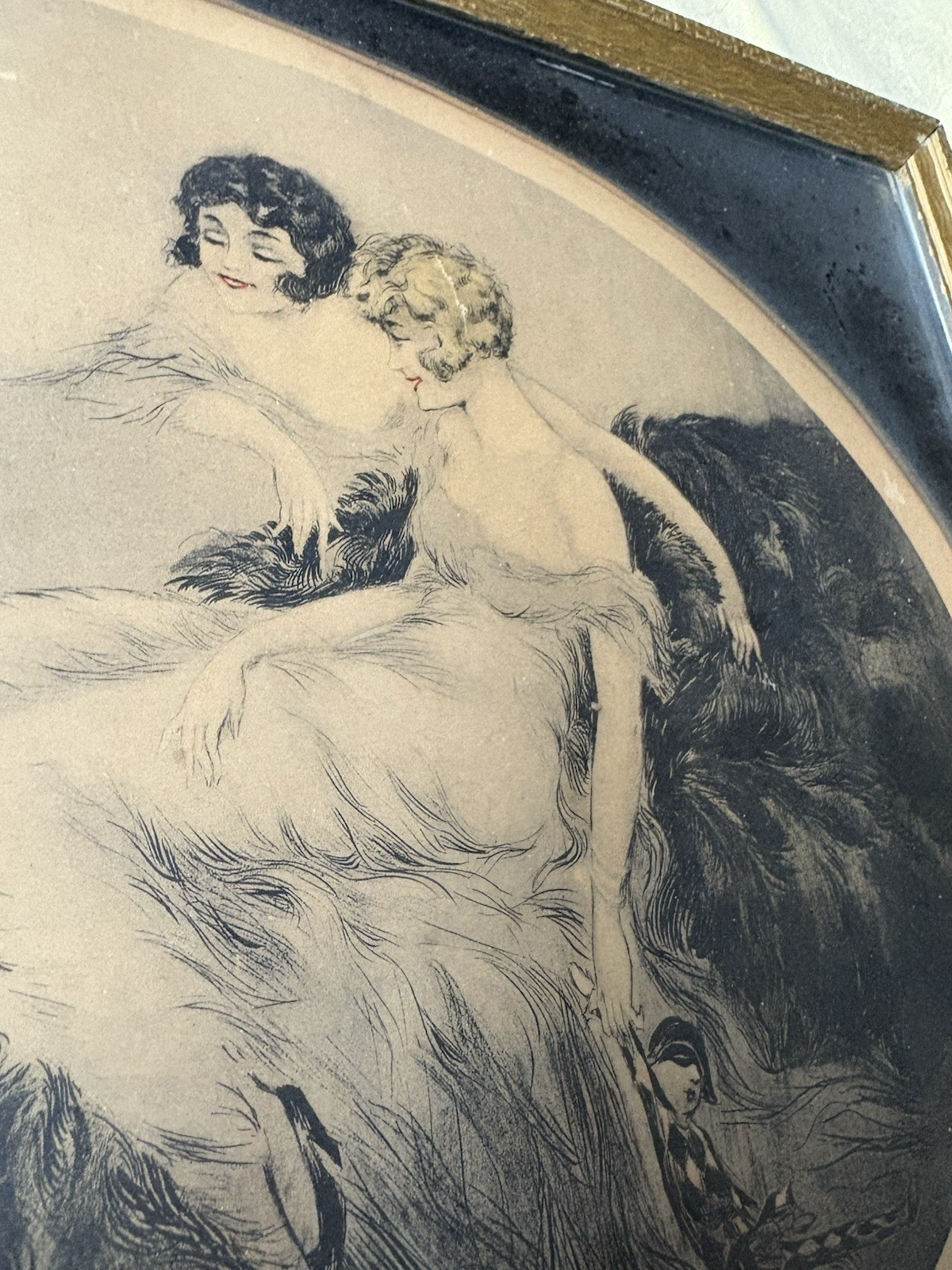 ART MS: Deco Print French Dolls Cote' Louis XV Style Picture