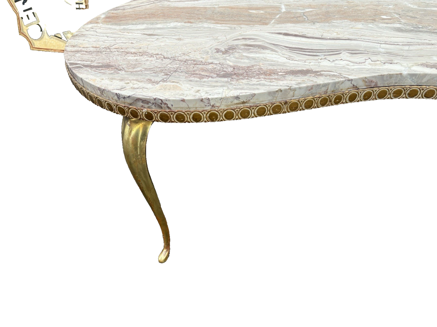 66870 Mid Century Modern Marble Top Coffee Table Stand