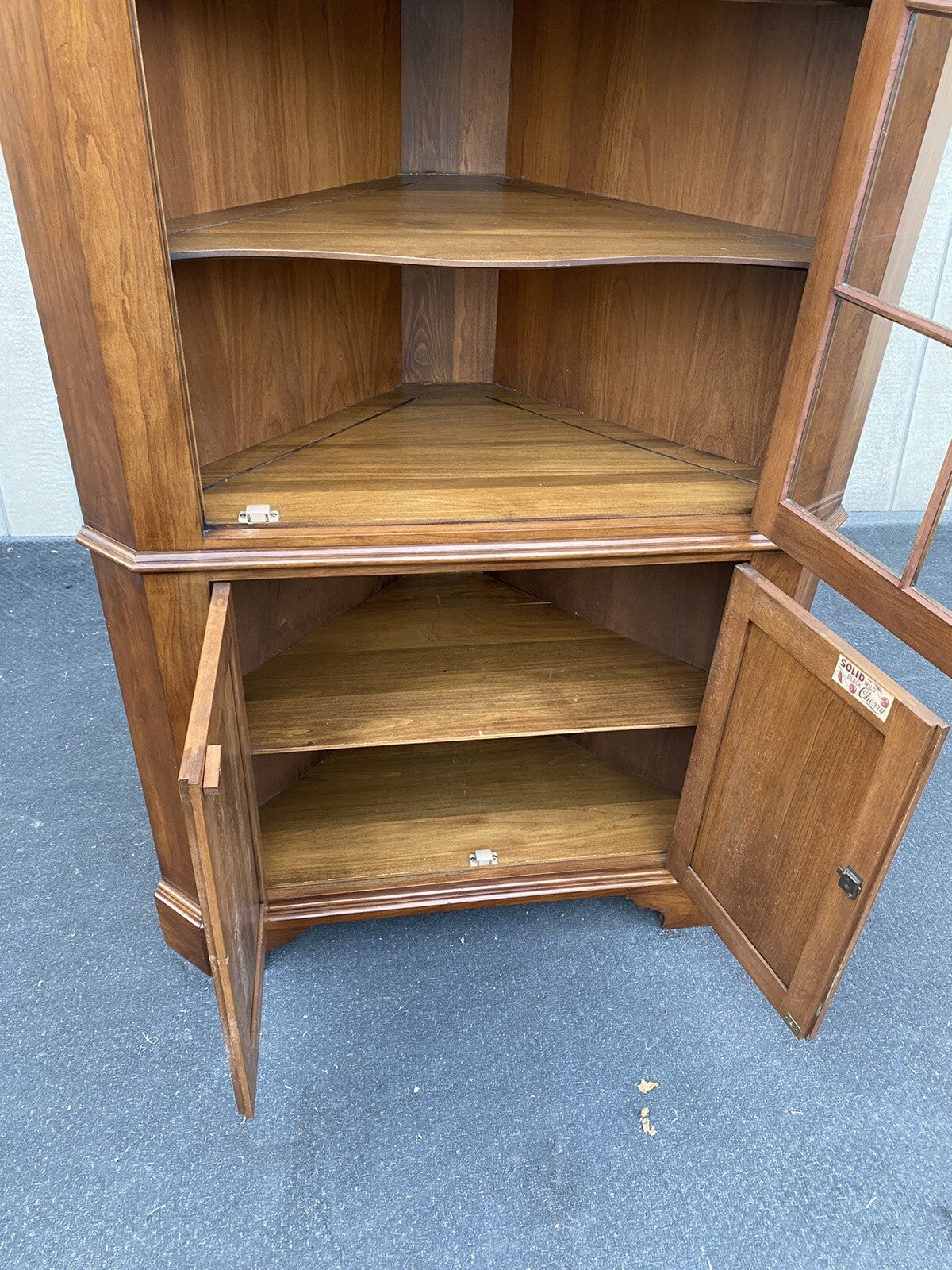 66039 HENKEL HARRIS Black Cherry Corner China Cabinet