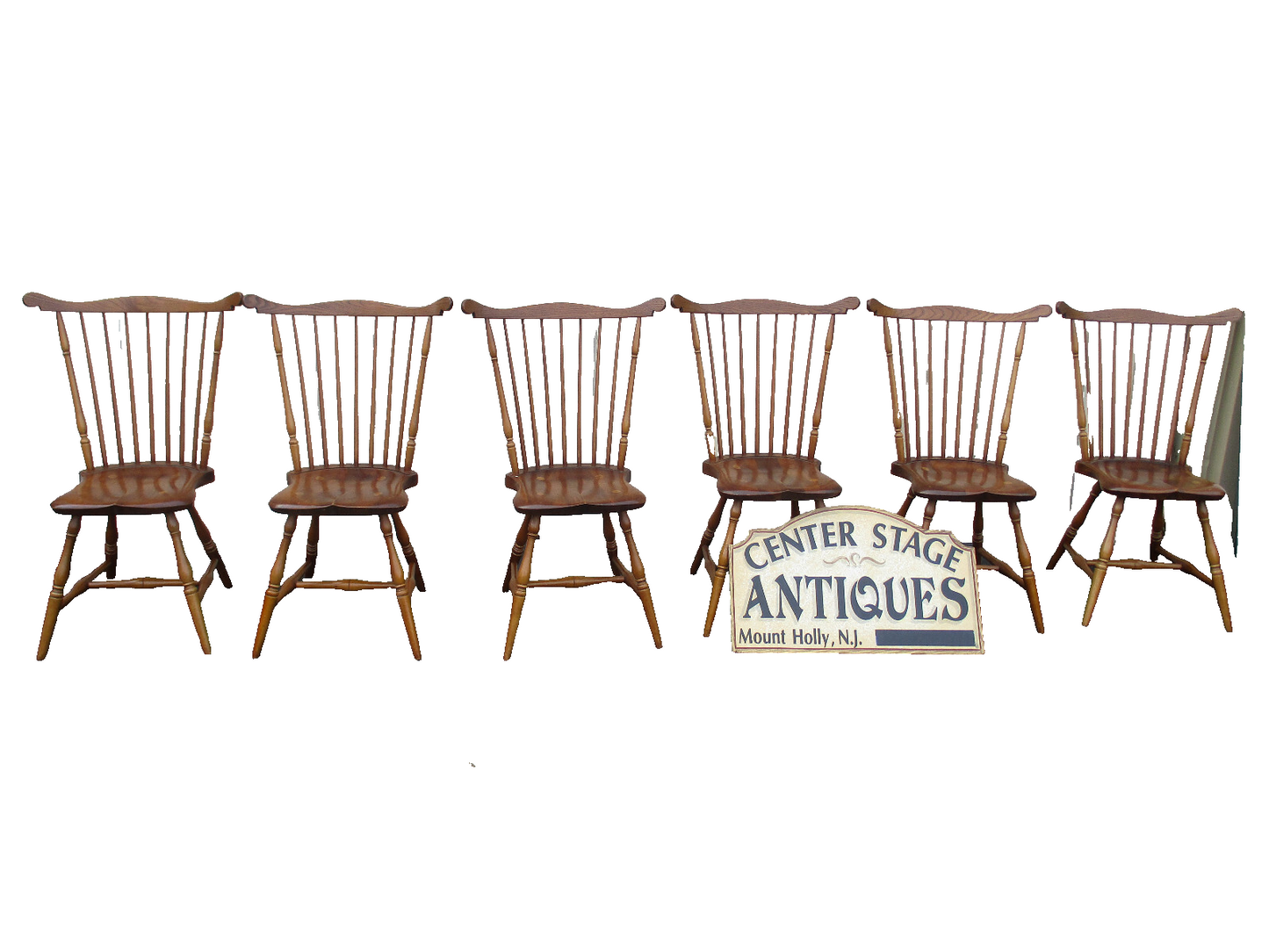 64147 Set 6 CUSTOM Wright Table Company Furniture Windsor Dining Chair s