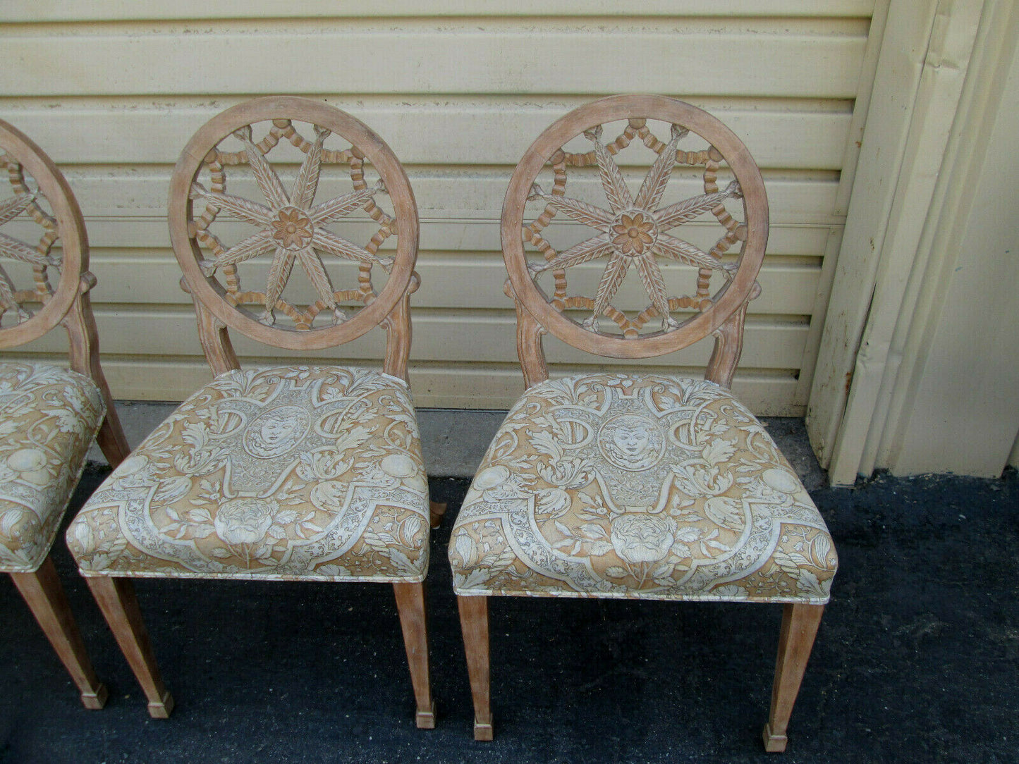 58312 Set of 6 QUALITY Custom Made Dining Chairs w Original Factory Finish