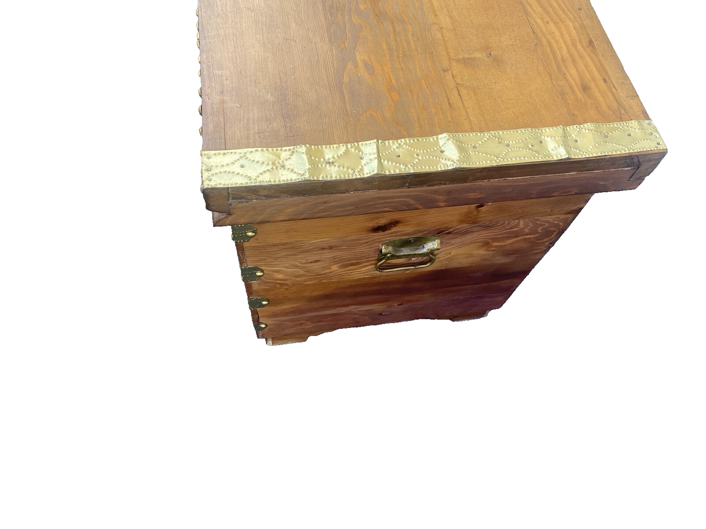 65994 Custom Hand Made Trunk Blanket Chest with Brass Ormalu