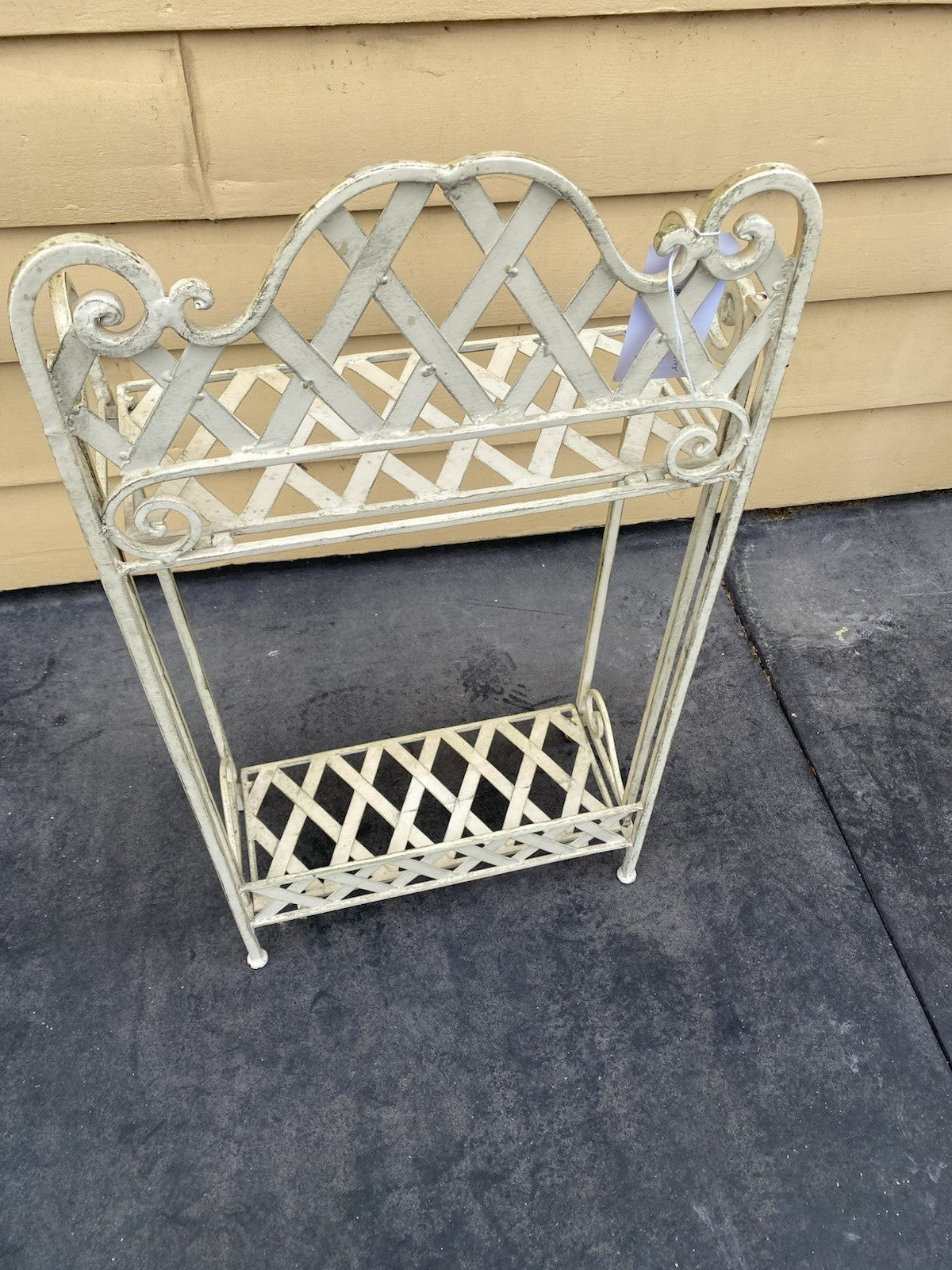 66414 Quality Iron Fold Up Bookcase Curio Plant Shelf