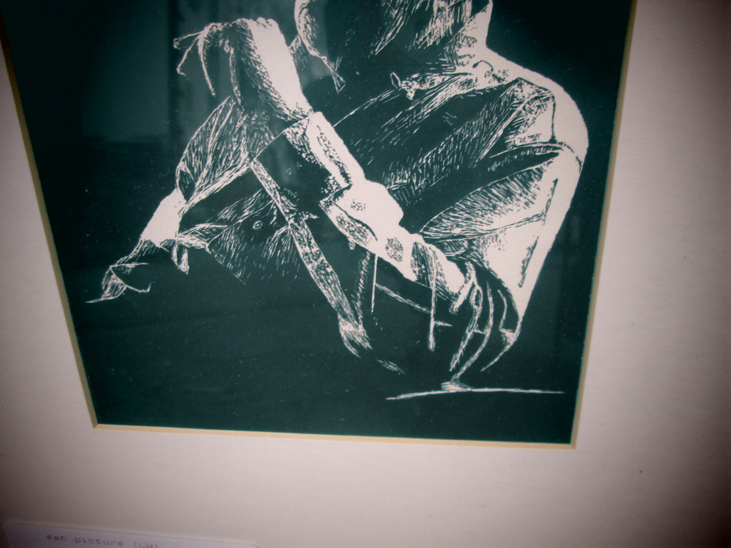 54296 Old Man Modern Print Picture in Ebony Picture Frame