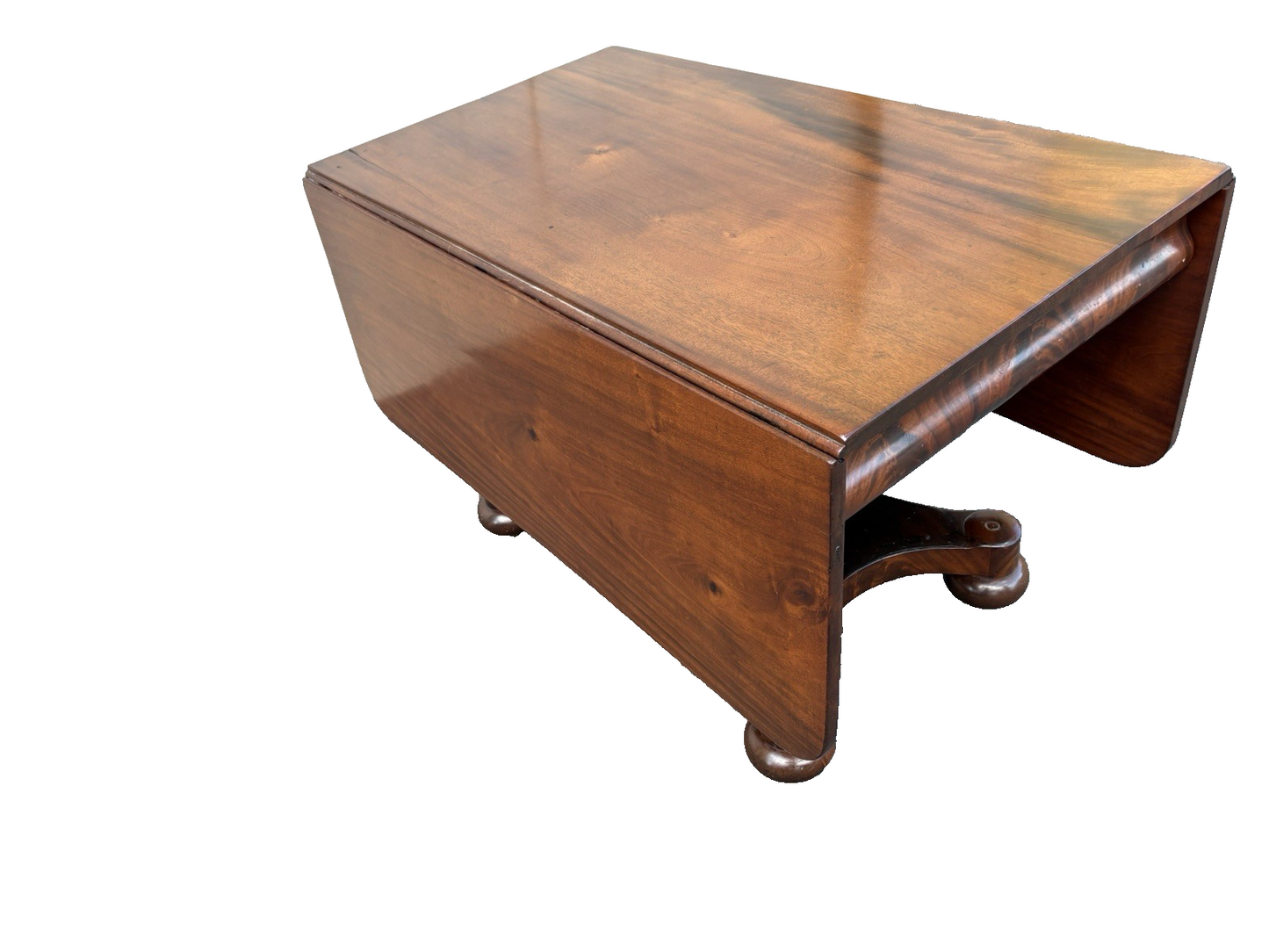 66965 Antique Empire Mahogany Dropleaf Dining Table