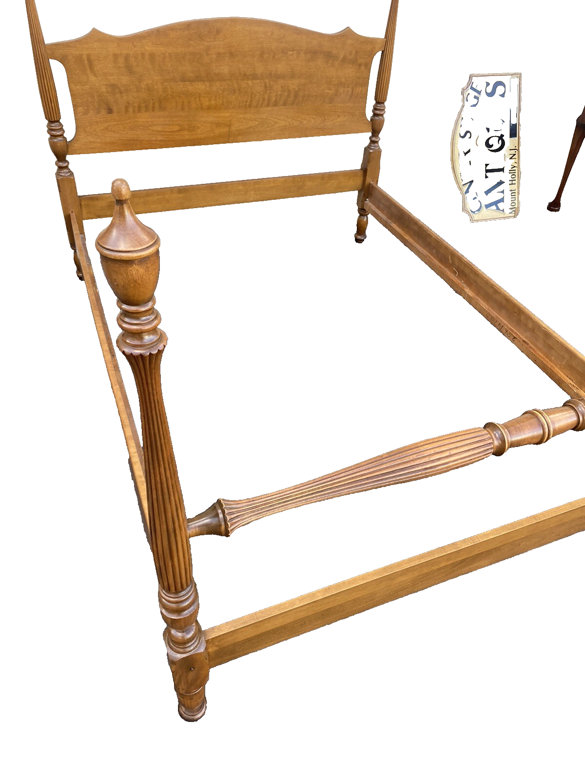 65947 Solid Maple Full Size Poster Bed with Rails