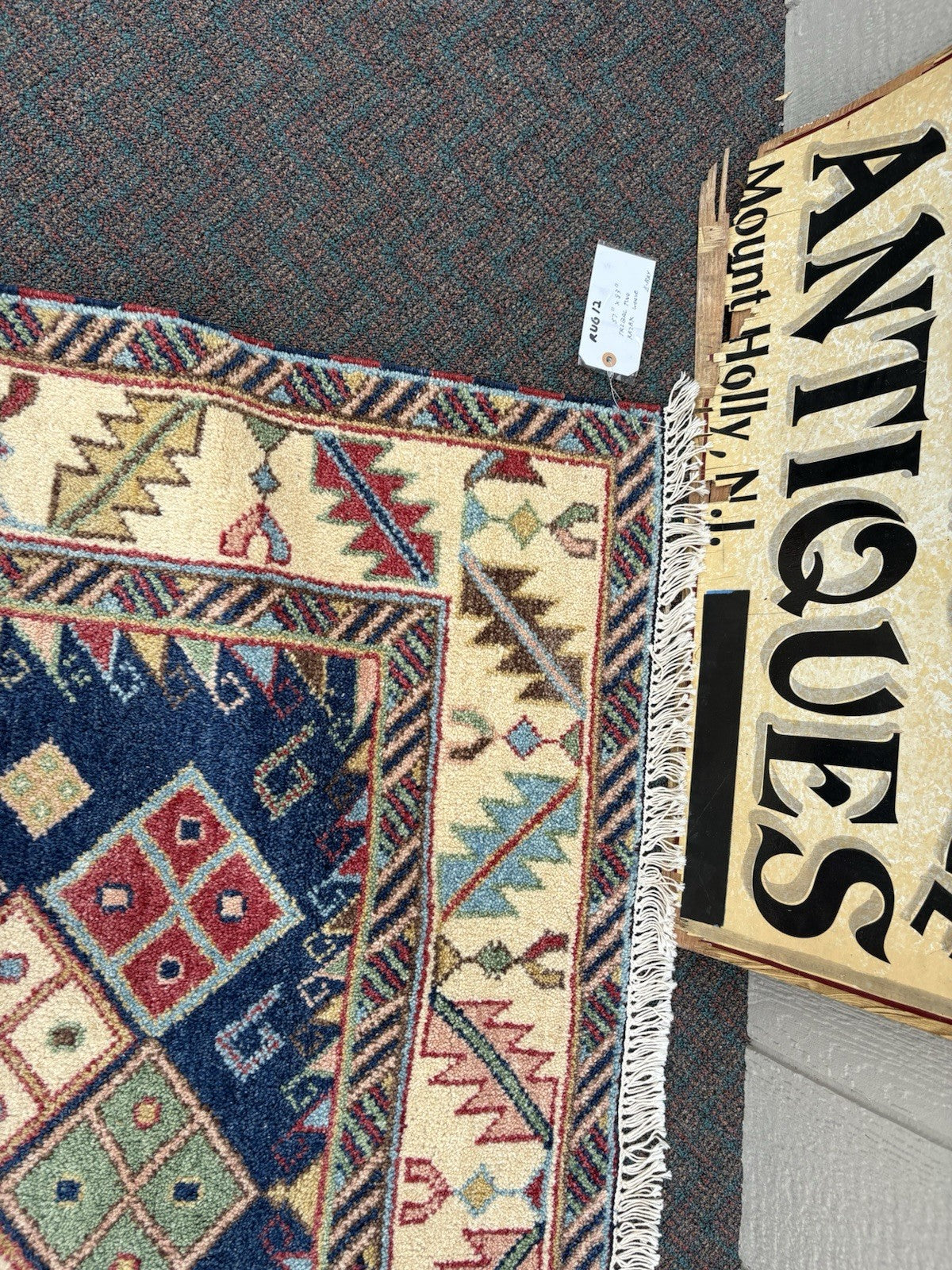 RUG 12: Oriental Wool KAZAK WEAVE TRIBAL TWO Rug Carpet SIZE 57" x 83"