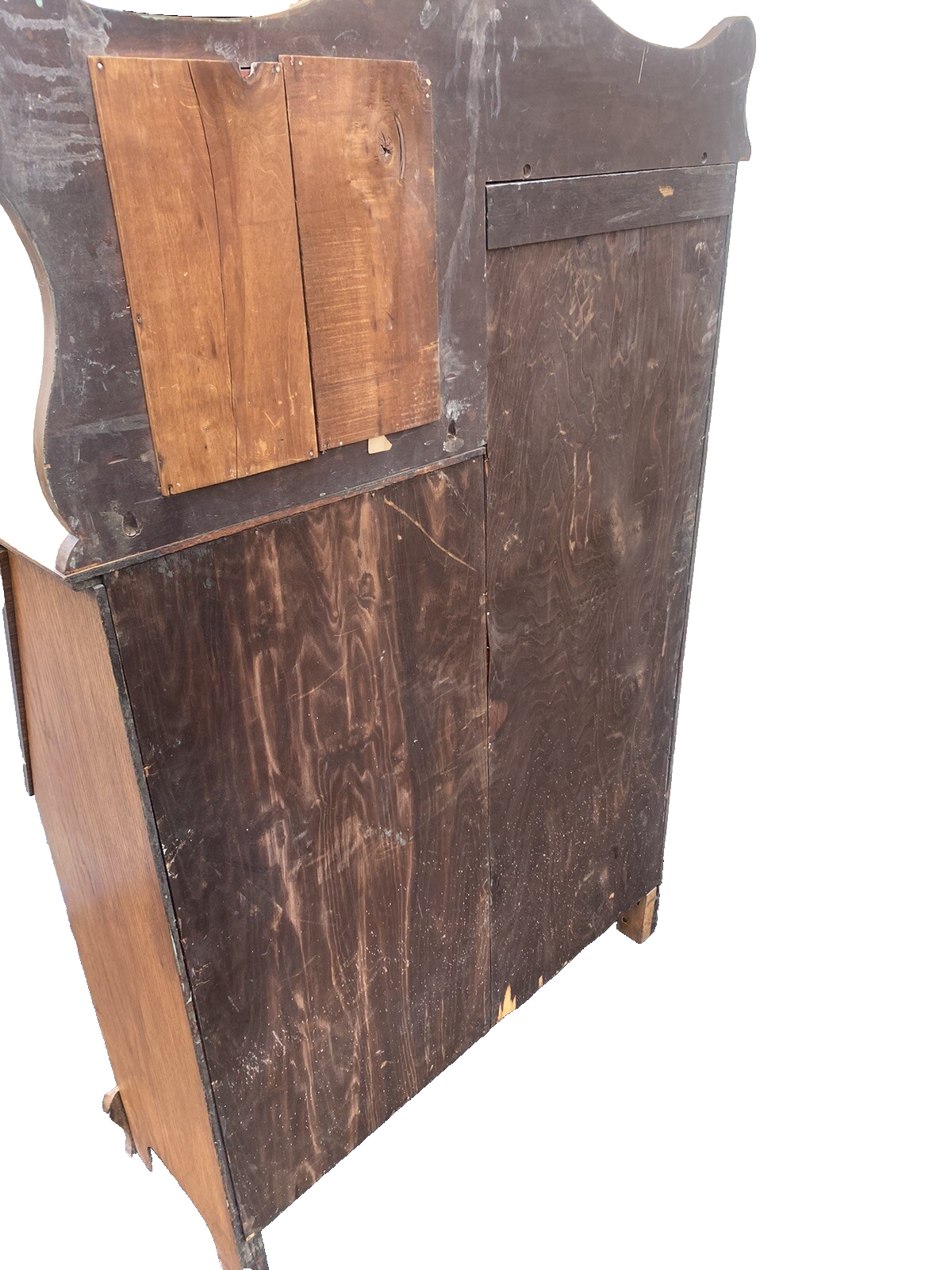 65325 Antique Oak Side By Side Bookcase Desk