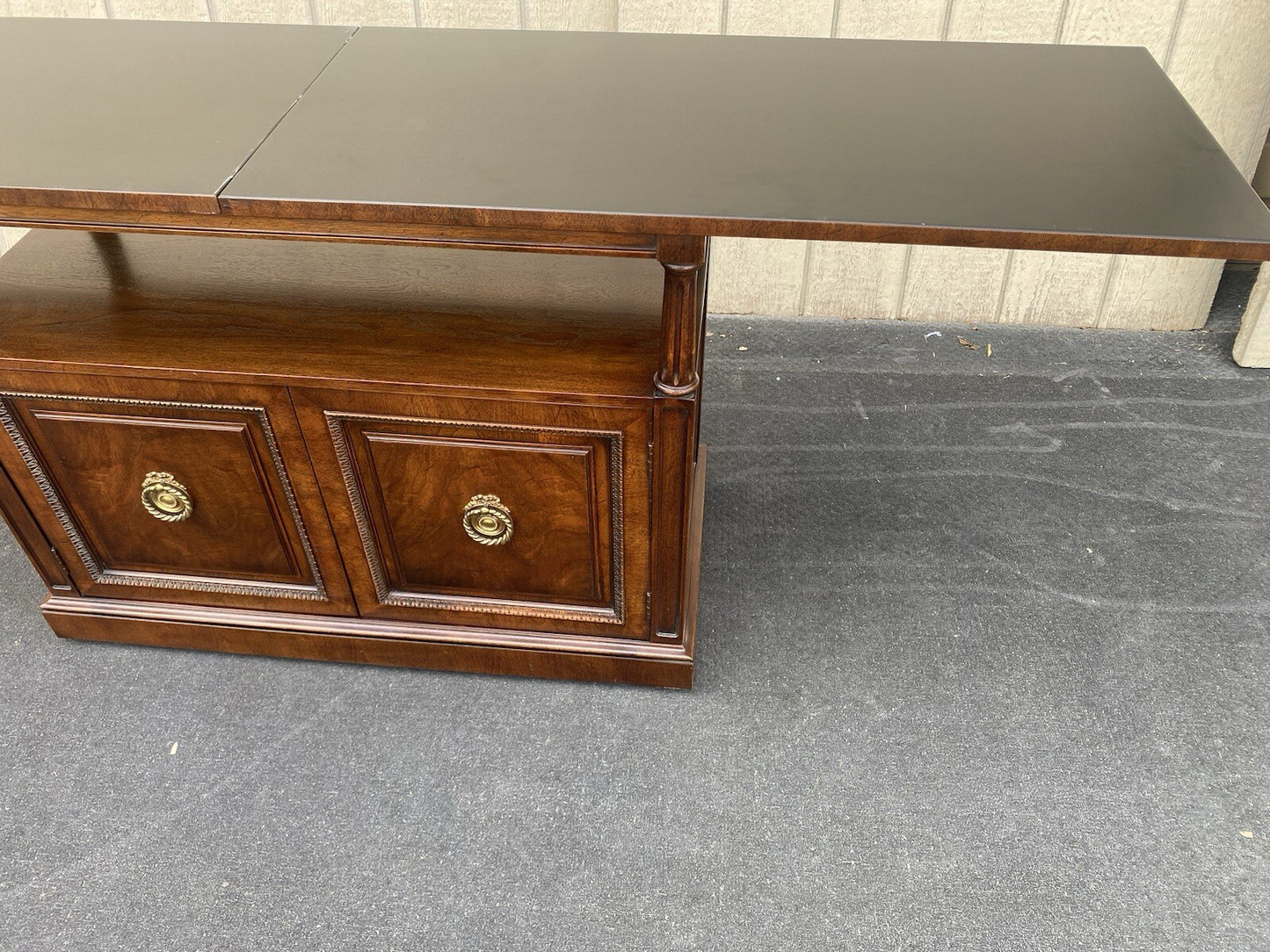65704 Quality Mahogany Flip Top Bar Cart Server Cabinet