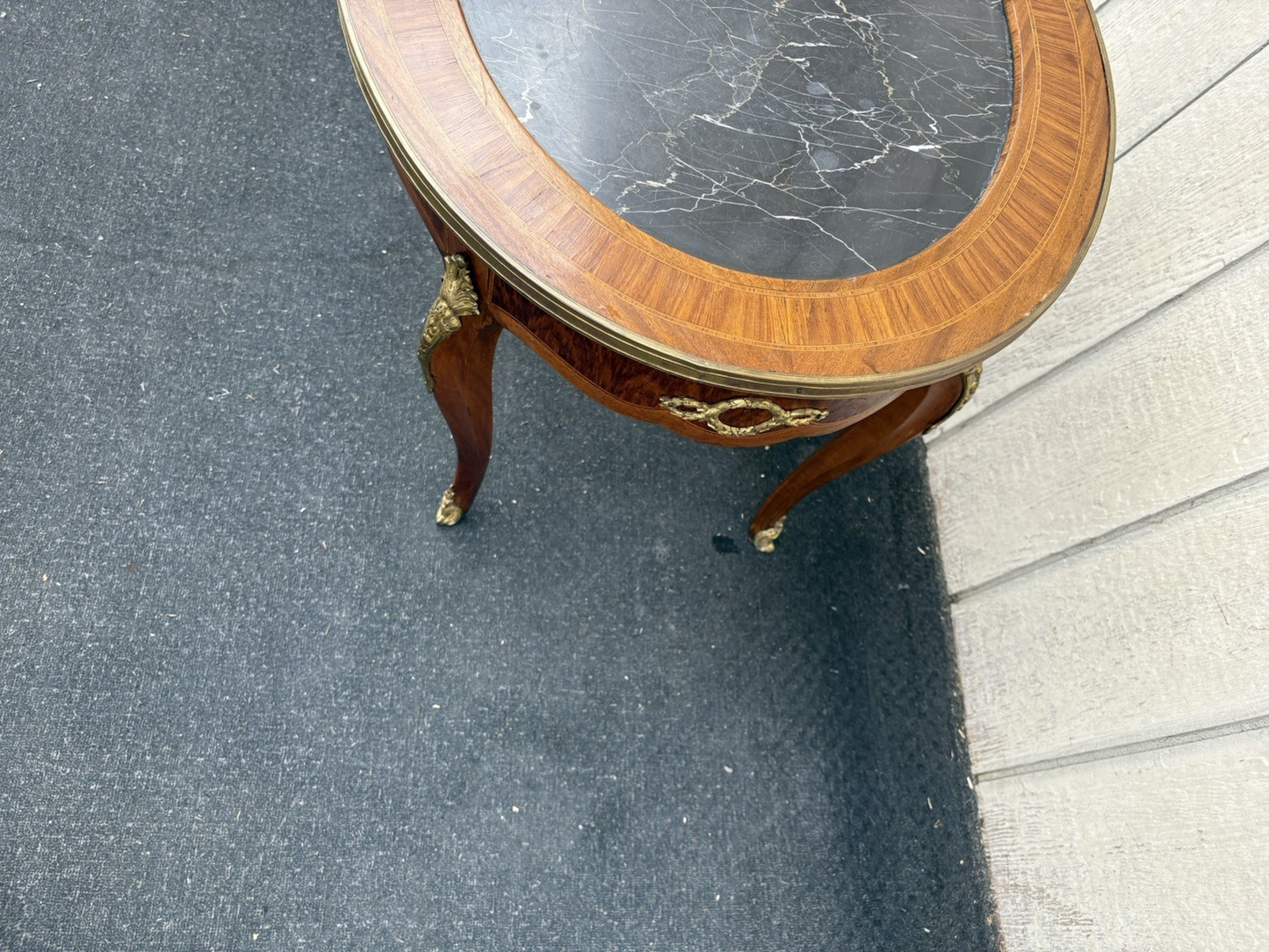 66766 Louis XV Marble Top Coffee Table Stand with Bronze Ormalu