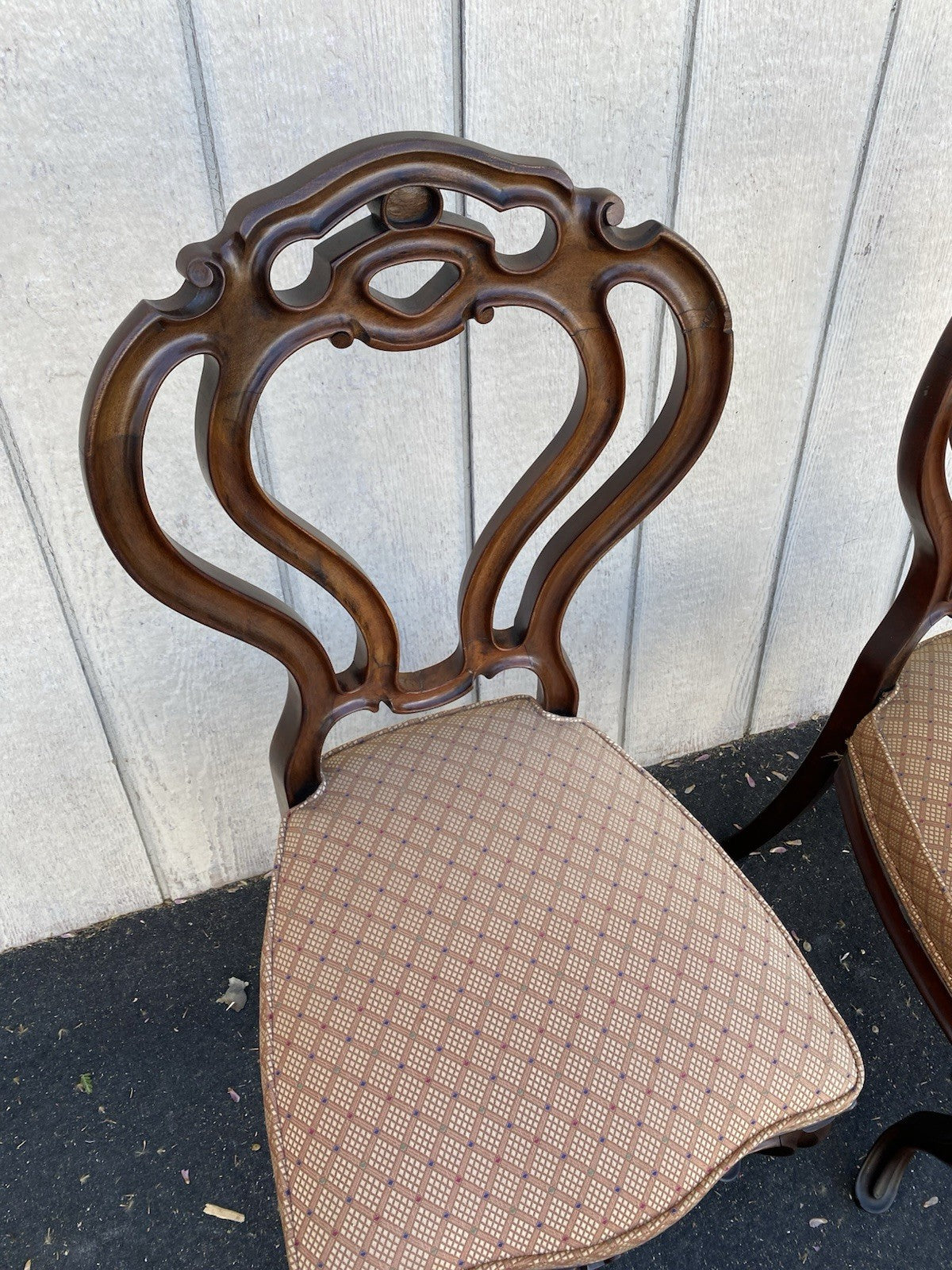 66456 Pair Antique Victorian Side Chair s