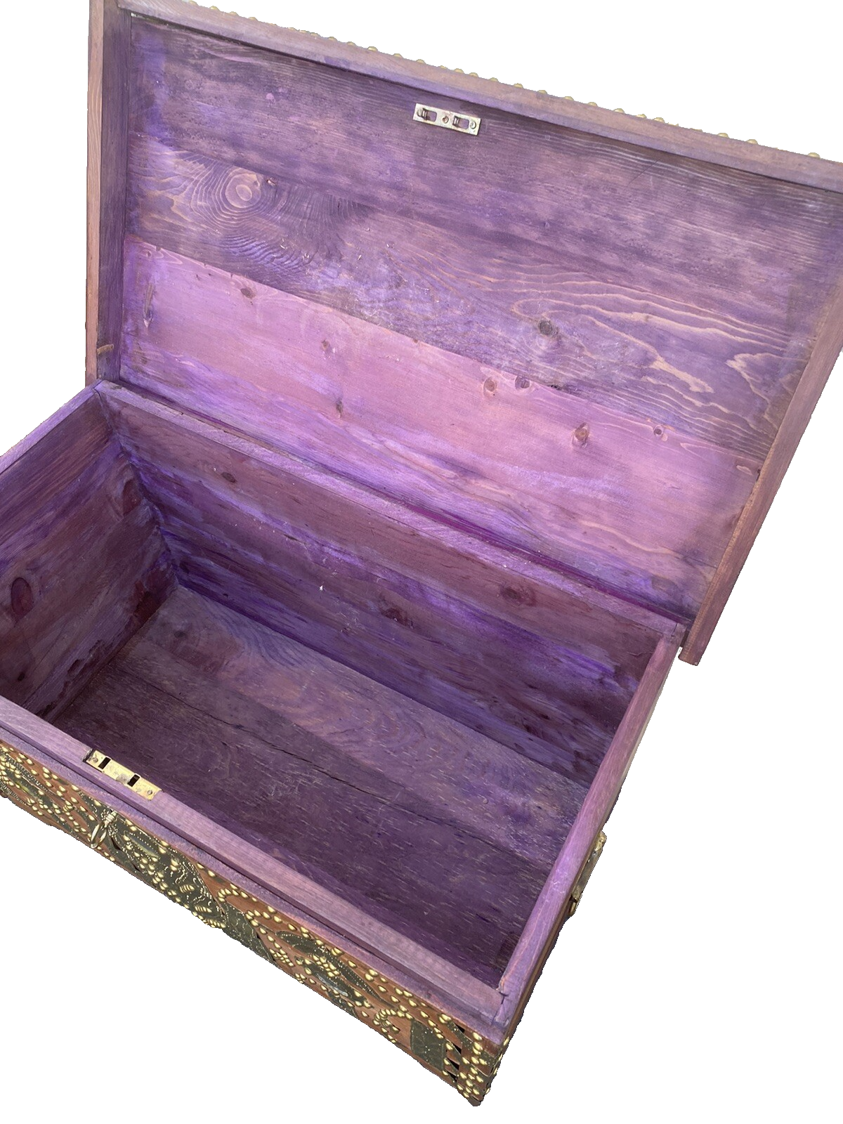65994 Custom Hand Made Trunk Blanket Chest with Brass Ormalu