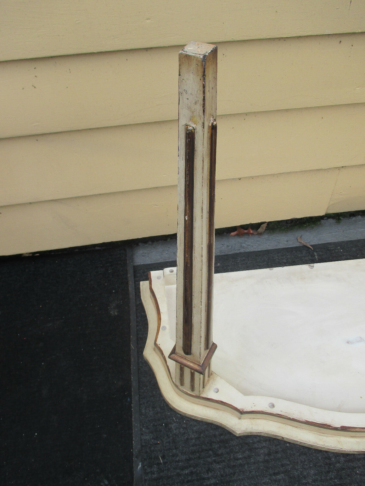 52535 Mid Century WOOD Decorator Console Wall Table Stand