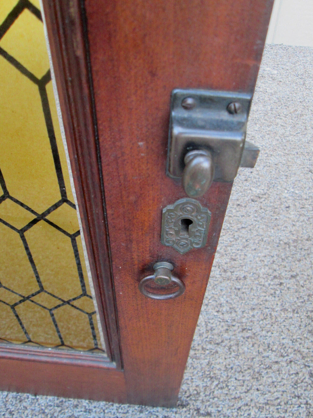 59032 Antique Door Window with Glass Inserts