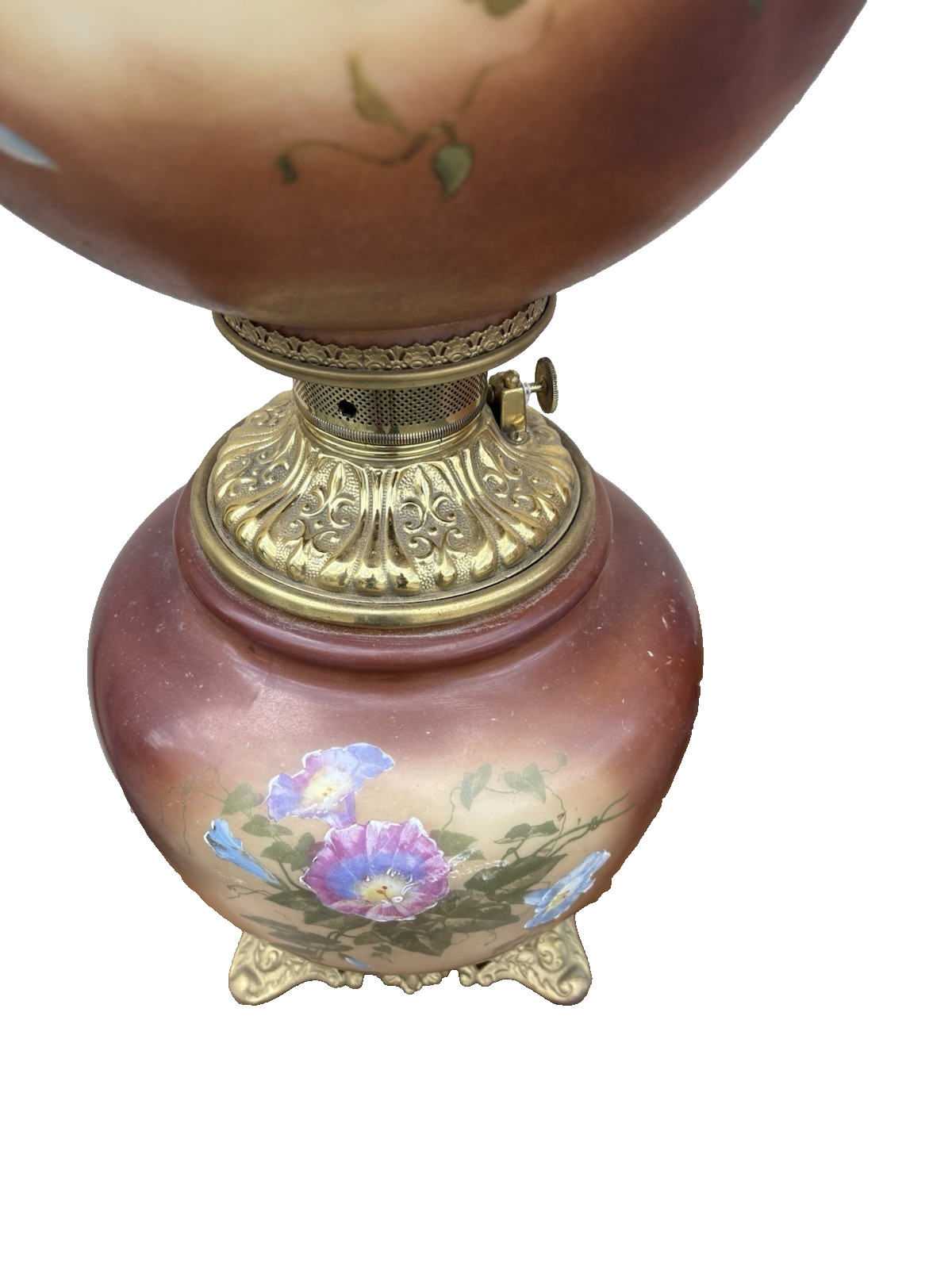 66592 Antique Gone with The Wind Electrified Oil Lamp