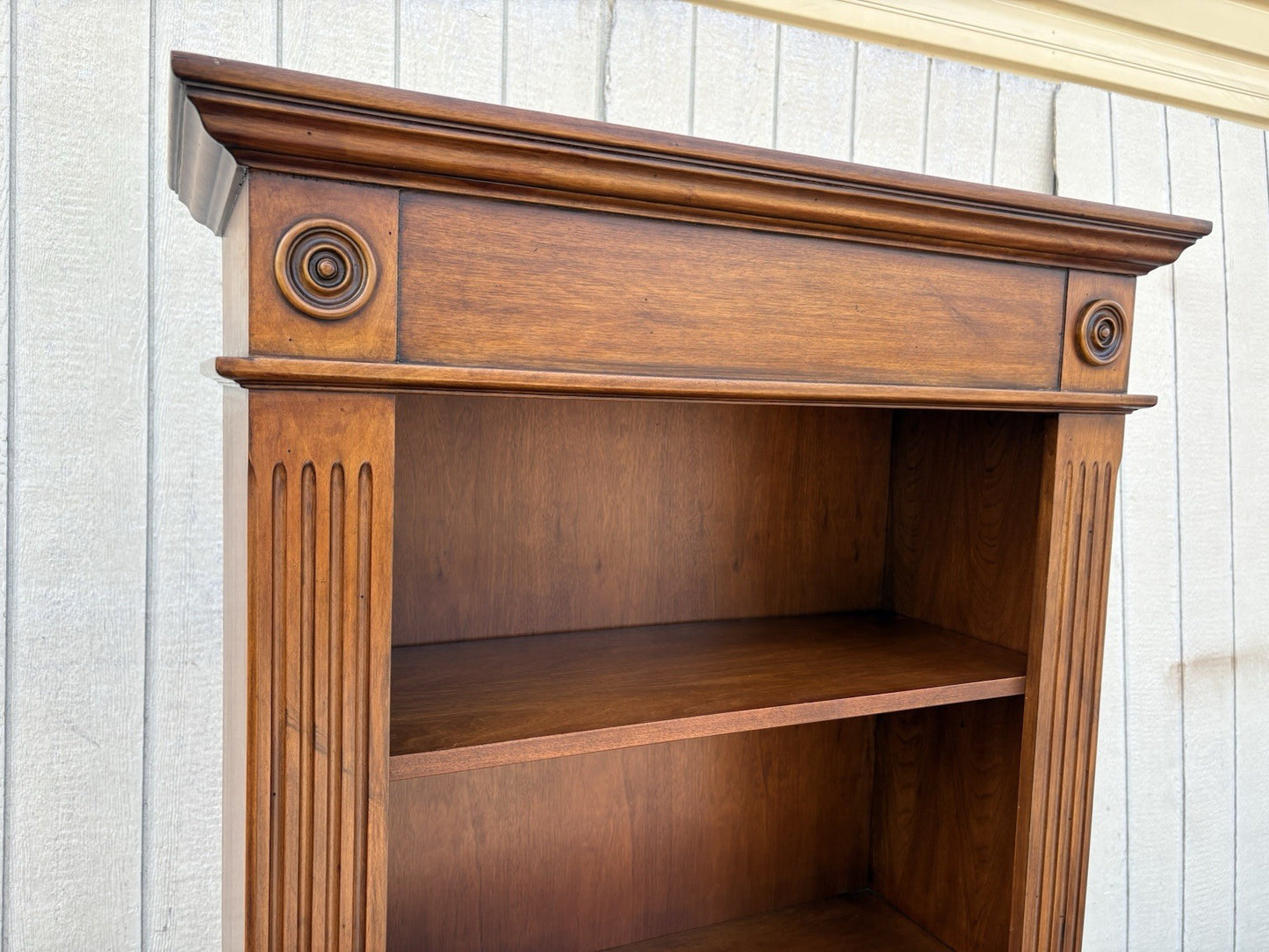 66911 Mahogany DOMAIN HOME FASHIONS Open Bookcase Curio Cabinet