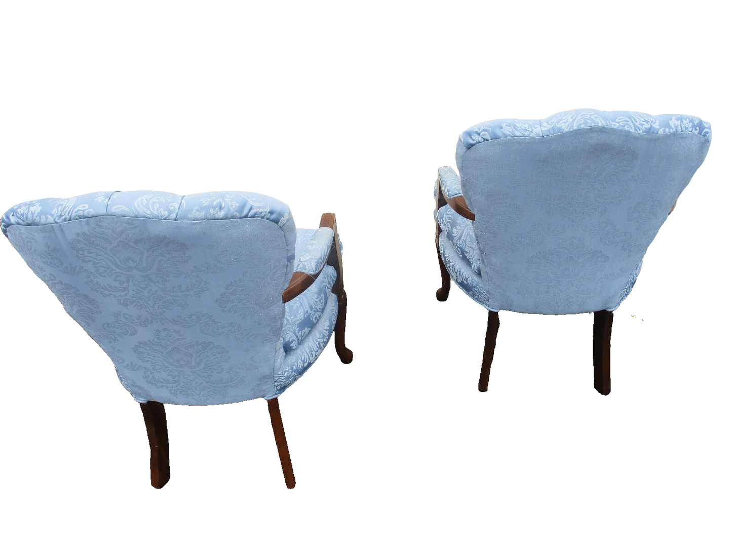 64167 Pair Mahogany Bergere Armchair Chair s