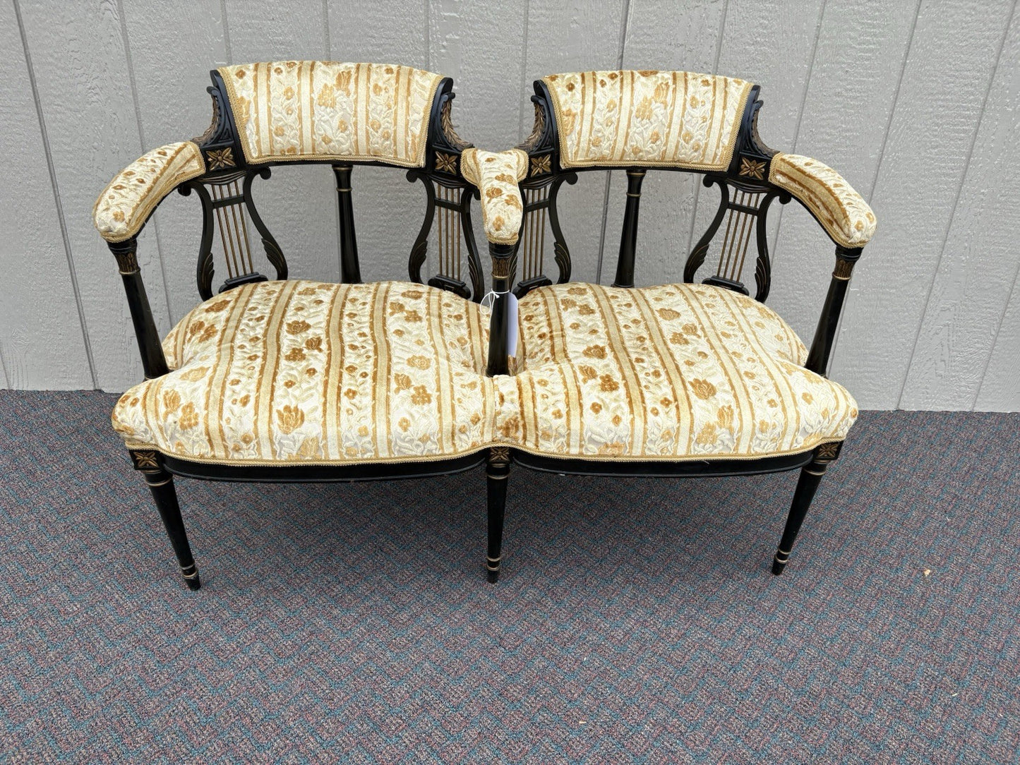 62247 RARE Antique Victorian Settee Loveseat Couch Sofa Chair