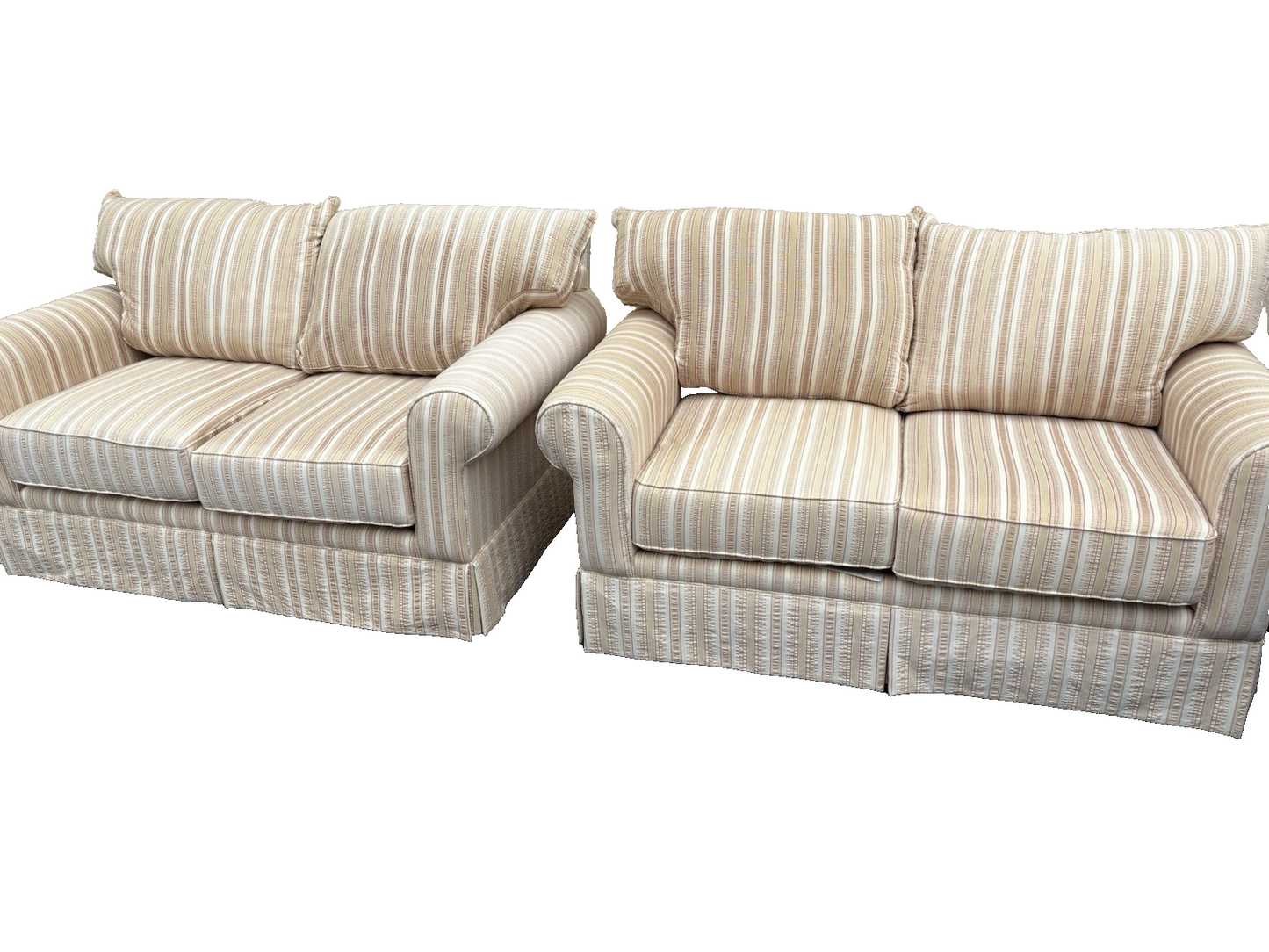 66861 + 66862 : PAIR KLAUSSNER Furniture Loveseat Sofa Chairs Very COMFORTABLE