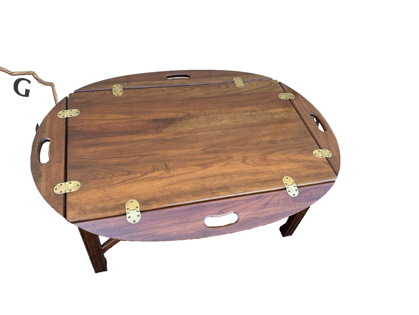 66345 ETHAN ALLEN ?? Cherry Butler Coffee Table Stand