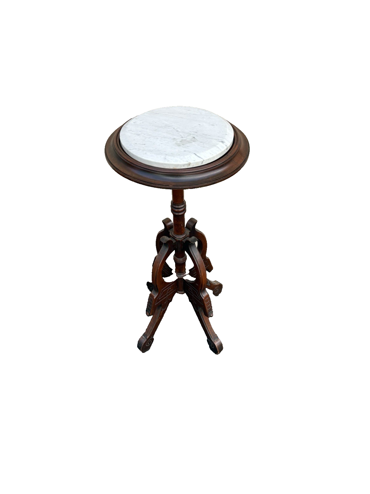 66665 Antique Victorian Marble Top Lamp Table