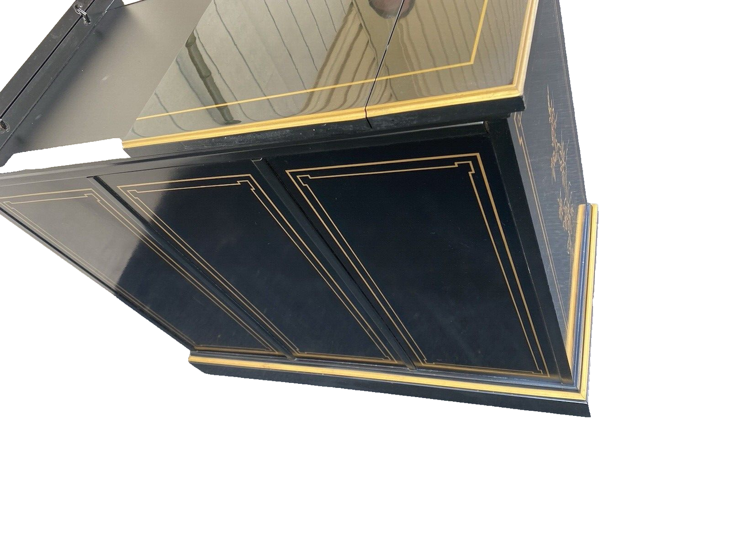 65857 DREXEL Oriental Bar Cart Server Sideboard with Flip top