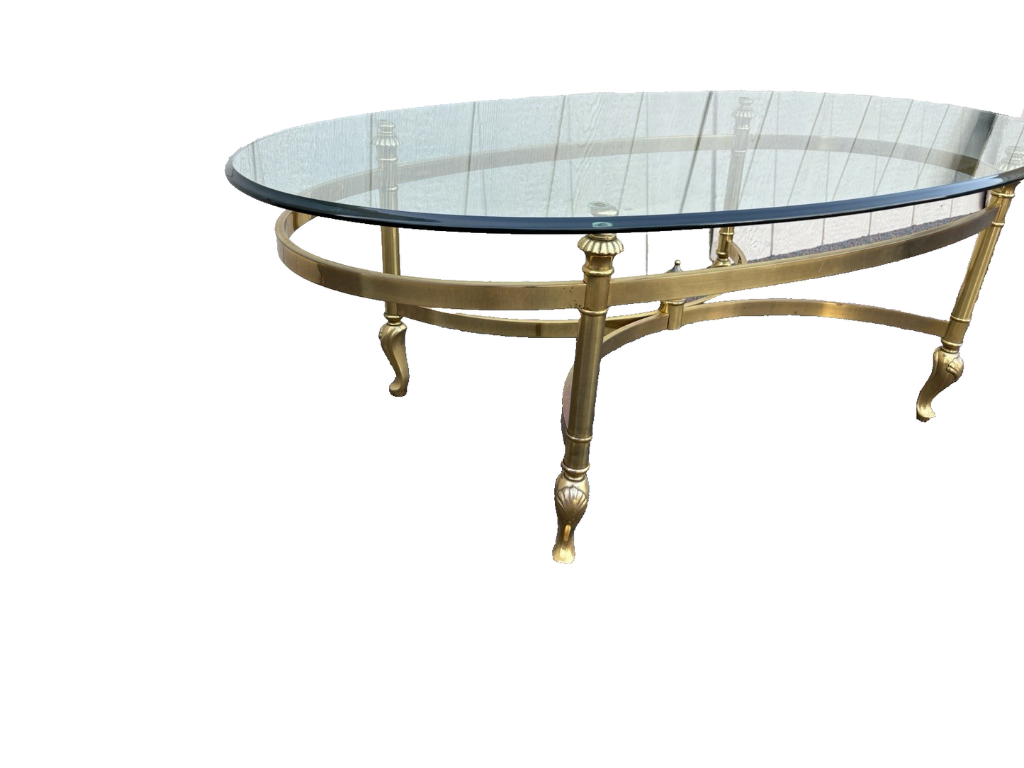 66950 Brass and Glass Coffee Table Stand