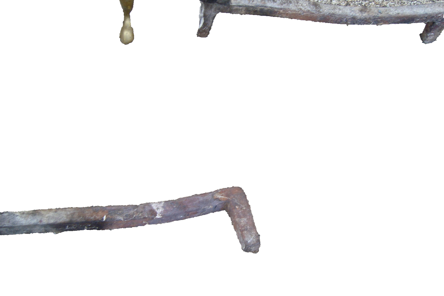 60996 Pair Brass Fireplace Mantle Mantel Andirons