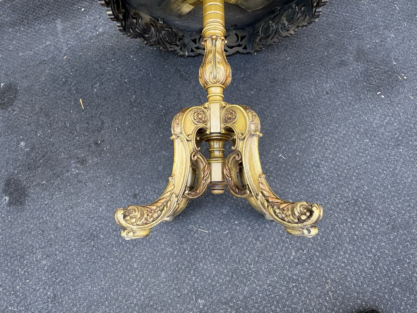 66732 Hand Painted Hexagonal Lamp Table Stand