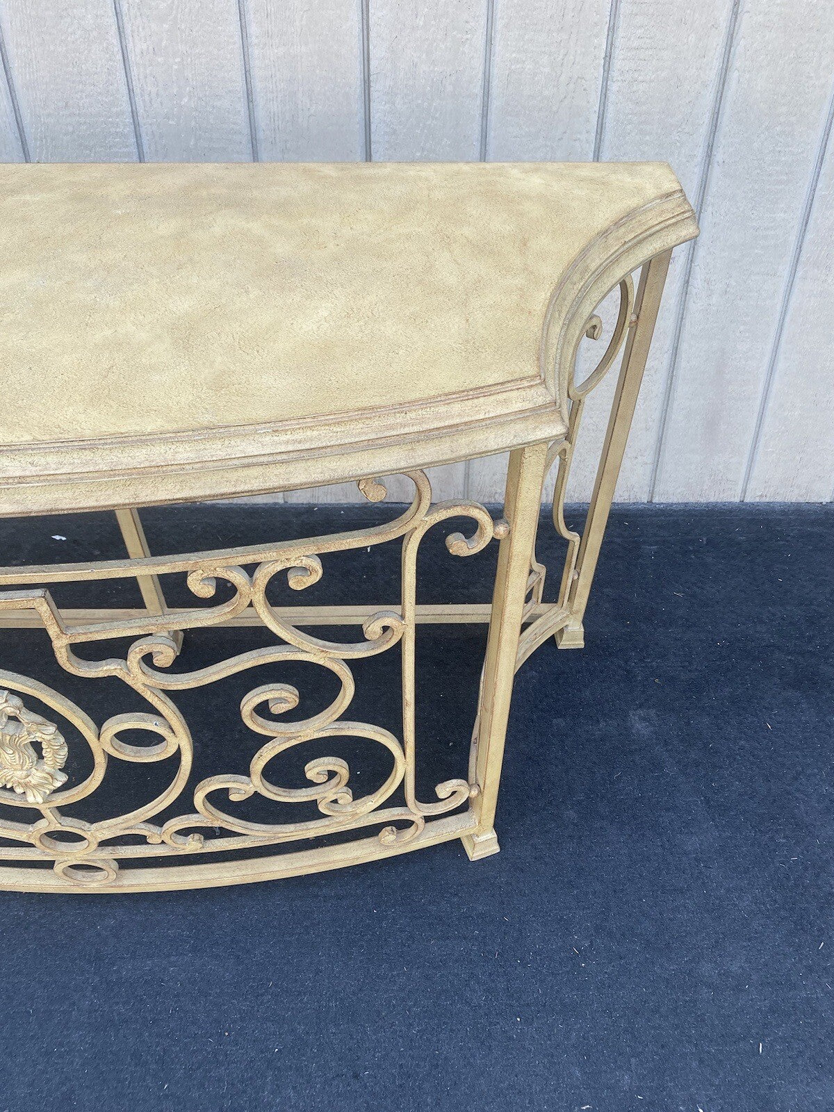64721 Decorator Iron Console Table with Mirror