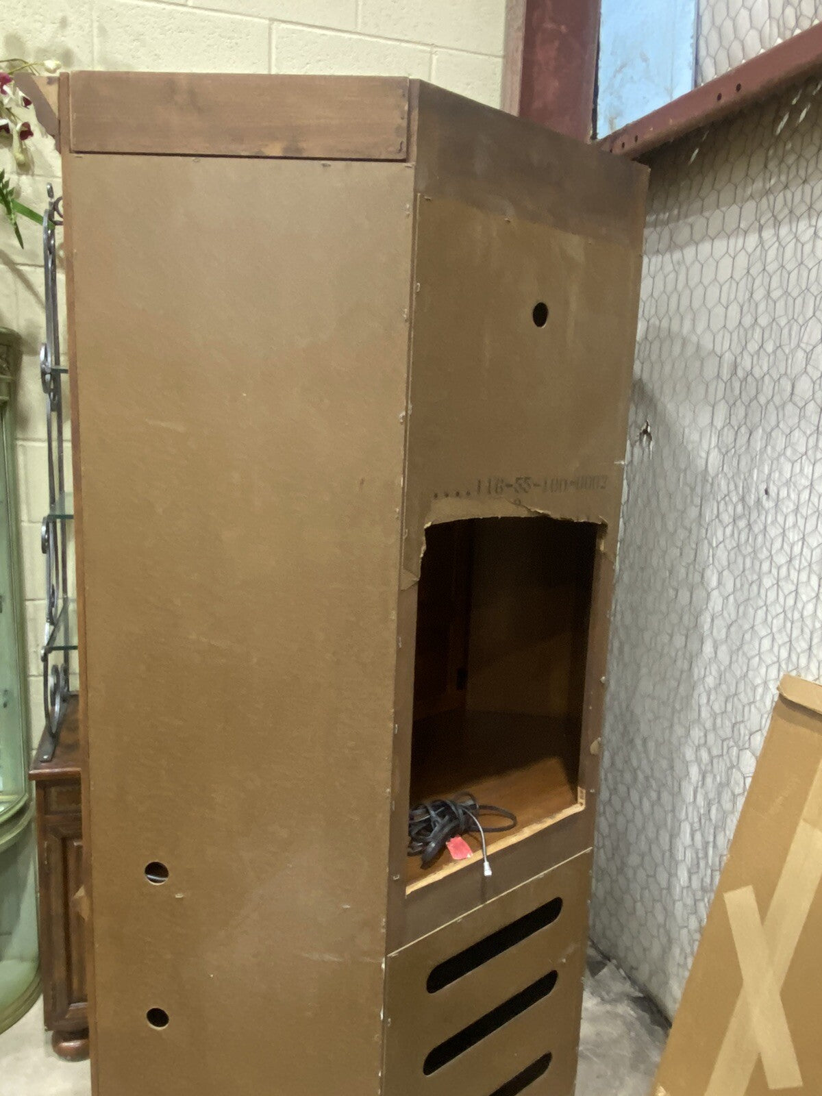 62857 Oak Corner Cabinet Television Stand Entertainment Cabinet