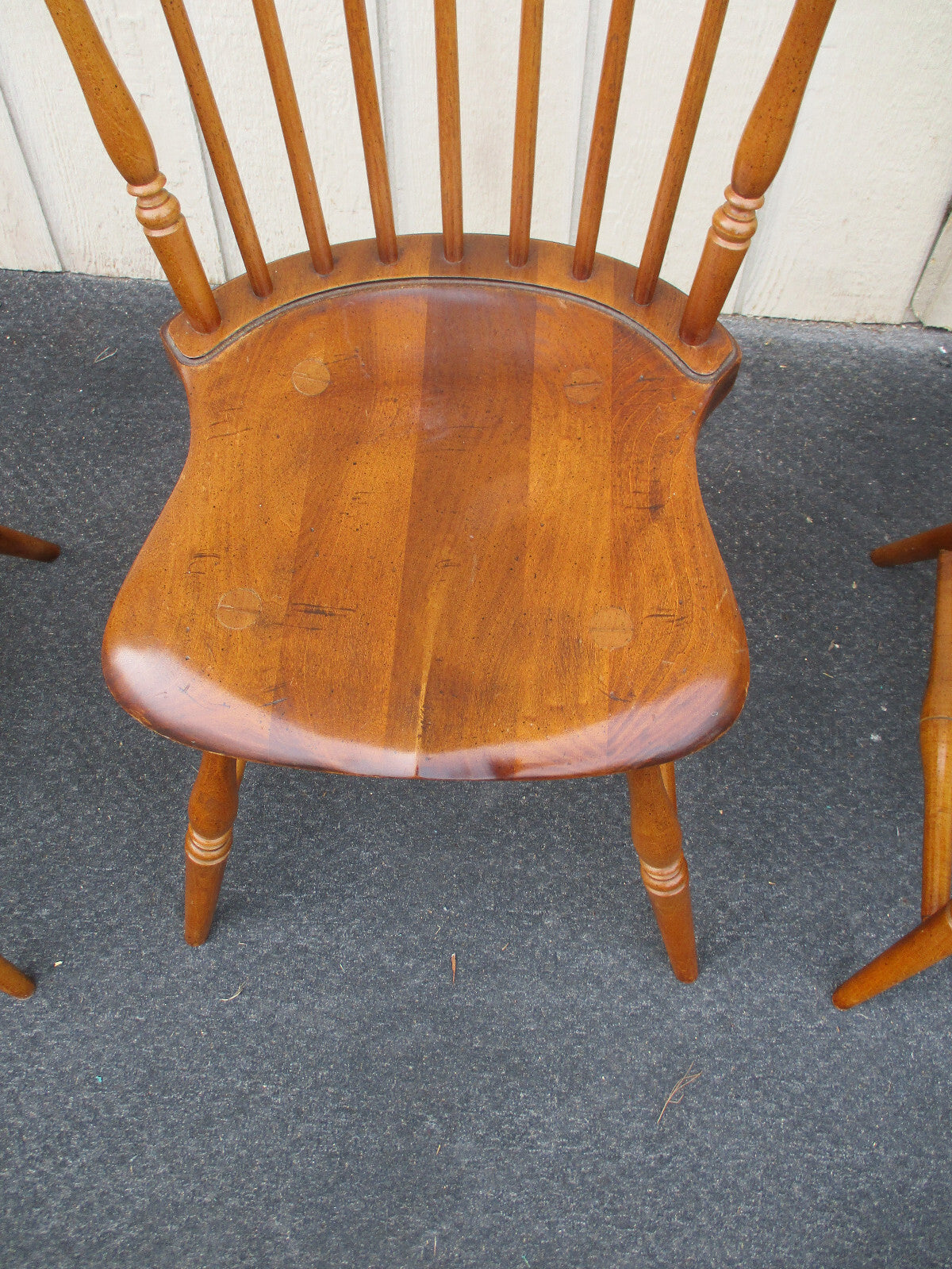 64147 Set 6 CUSTOM Wright Table Company Furniture Windsor Dining Chair s