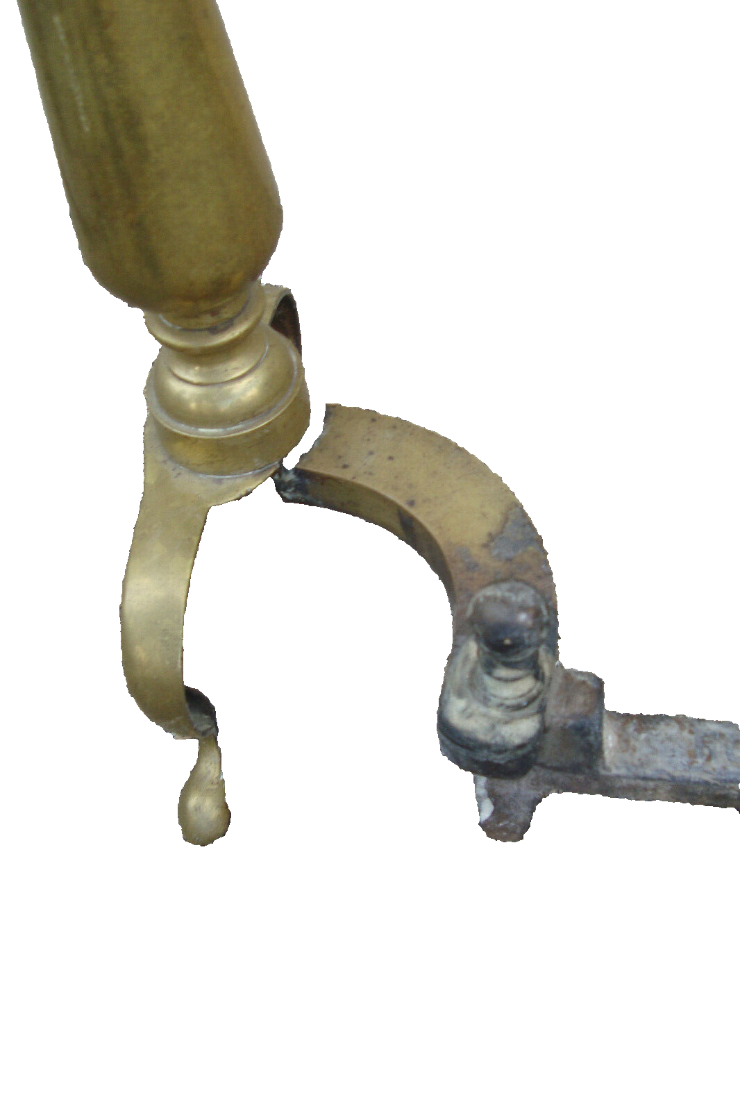 60996 Pair Brass Fireplace Mantle Mantel Andirons
