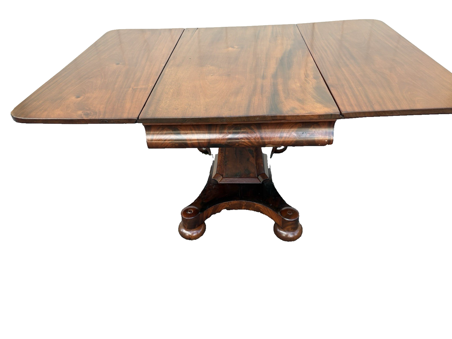 66965 Antique Empire Mahogany Dropleaf Dining Table