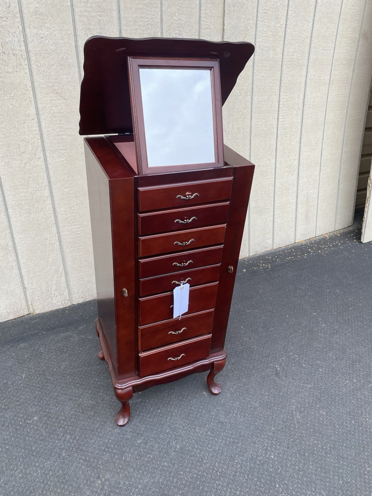 66259 Modern Jewelry Cabinet Display Curio with Mirror