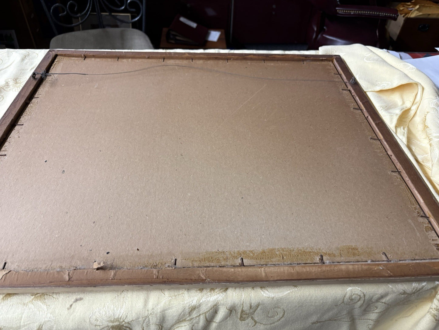 ART YS: Antique Print Woman and Roses Copyright 1934 Camila Lucas NYC USA