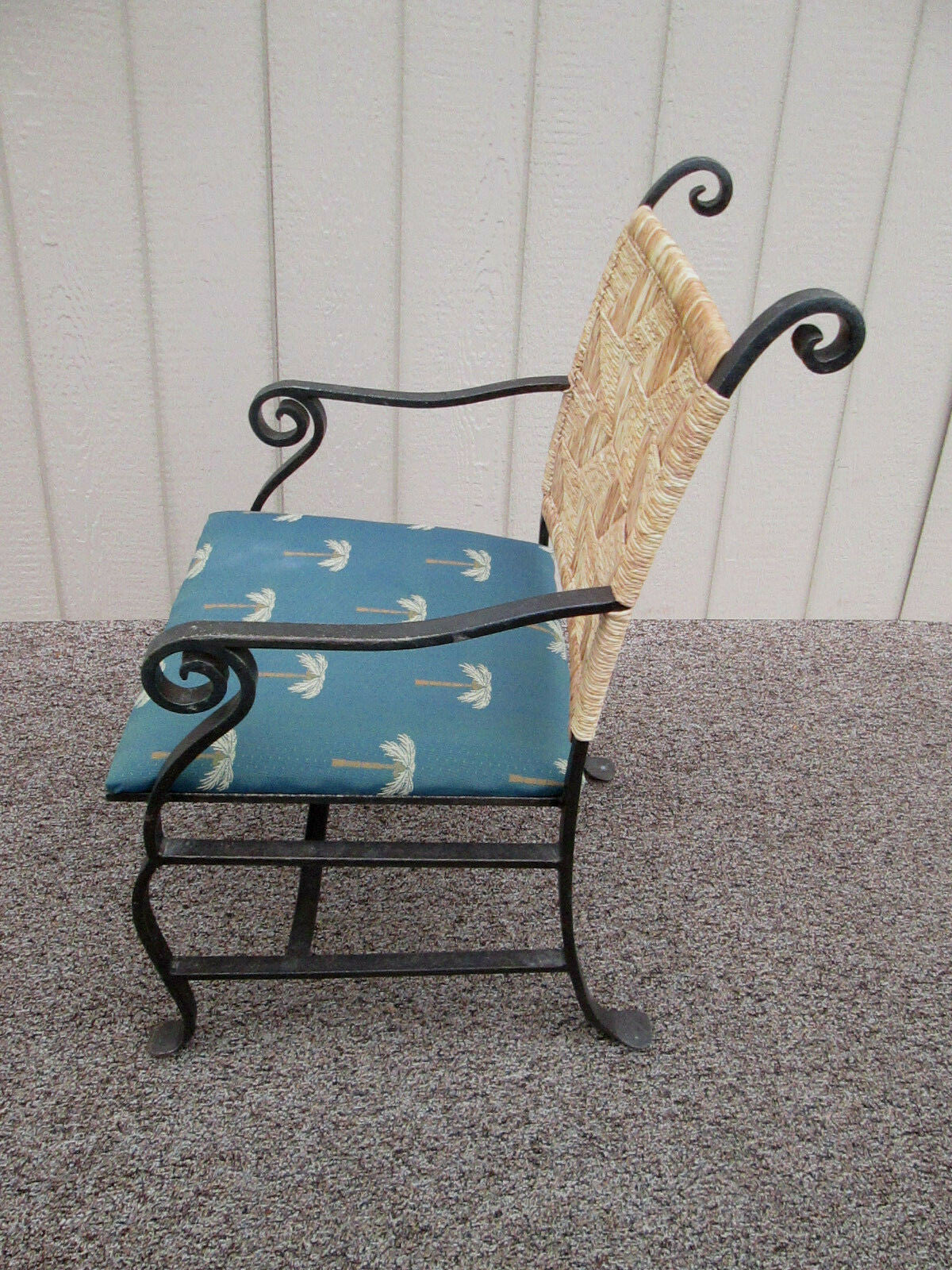 58051 Set of 4 QUALITY Heavy Metal Arm Chair Patio Chairs