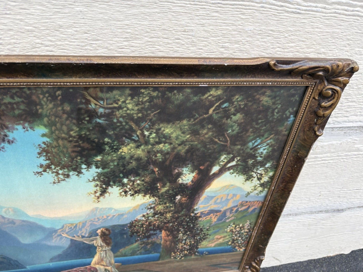 66781 R Atkinson Fox ?? DAWN Print in Picture Frame CHICAGO