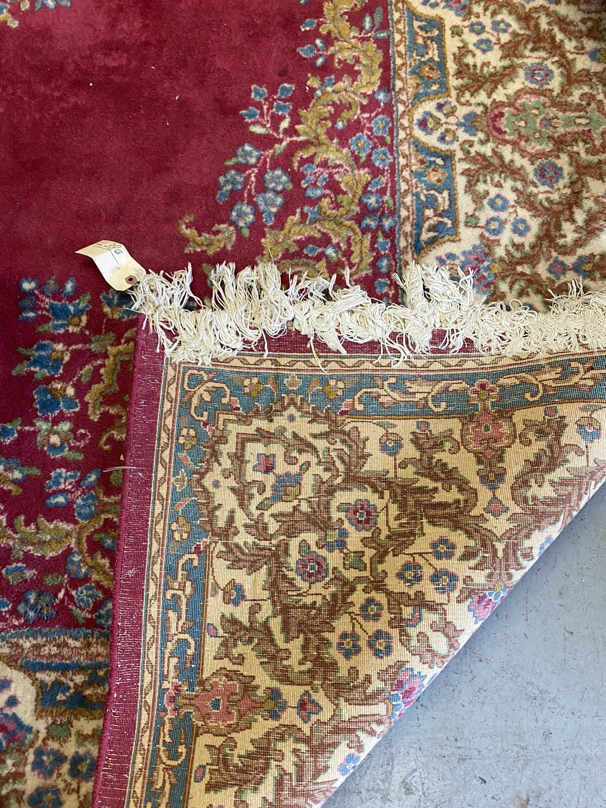 RUG 23: Hand Woven Oriental Carpet Rug Kirman Size 8' 9" x 12 '