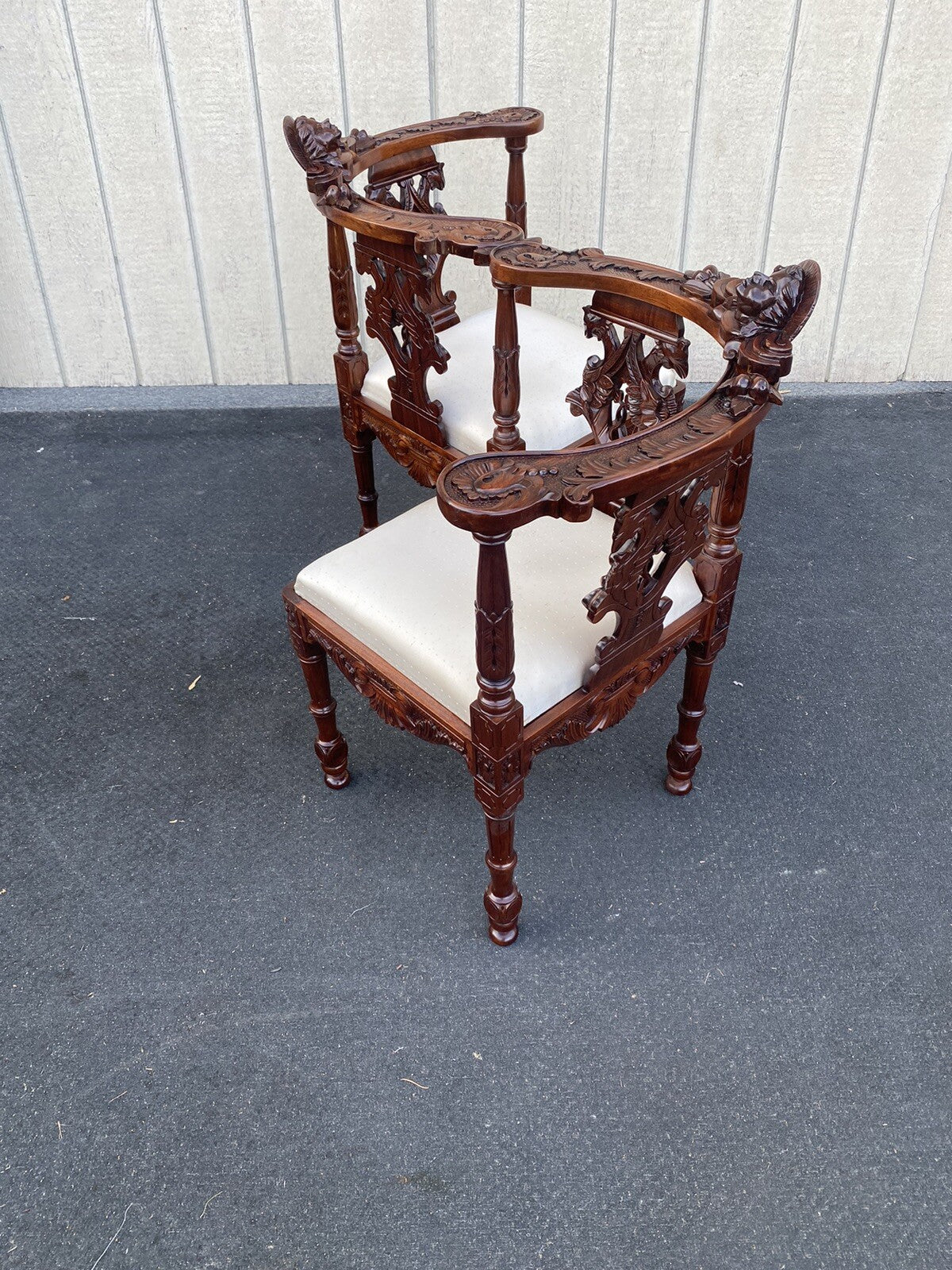 66061 Solid Mahogany TETE a TETE Settee Bench
