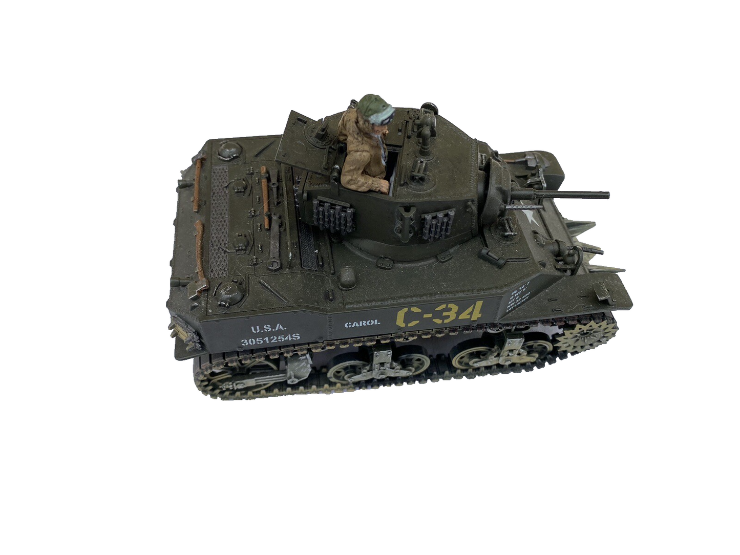 ES 78: Unimax Forces of valor US STUART C-34 Tank #91004 1: 32 scale