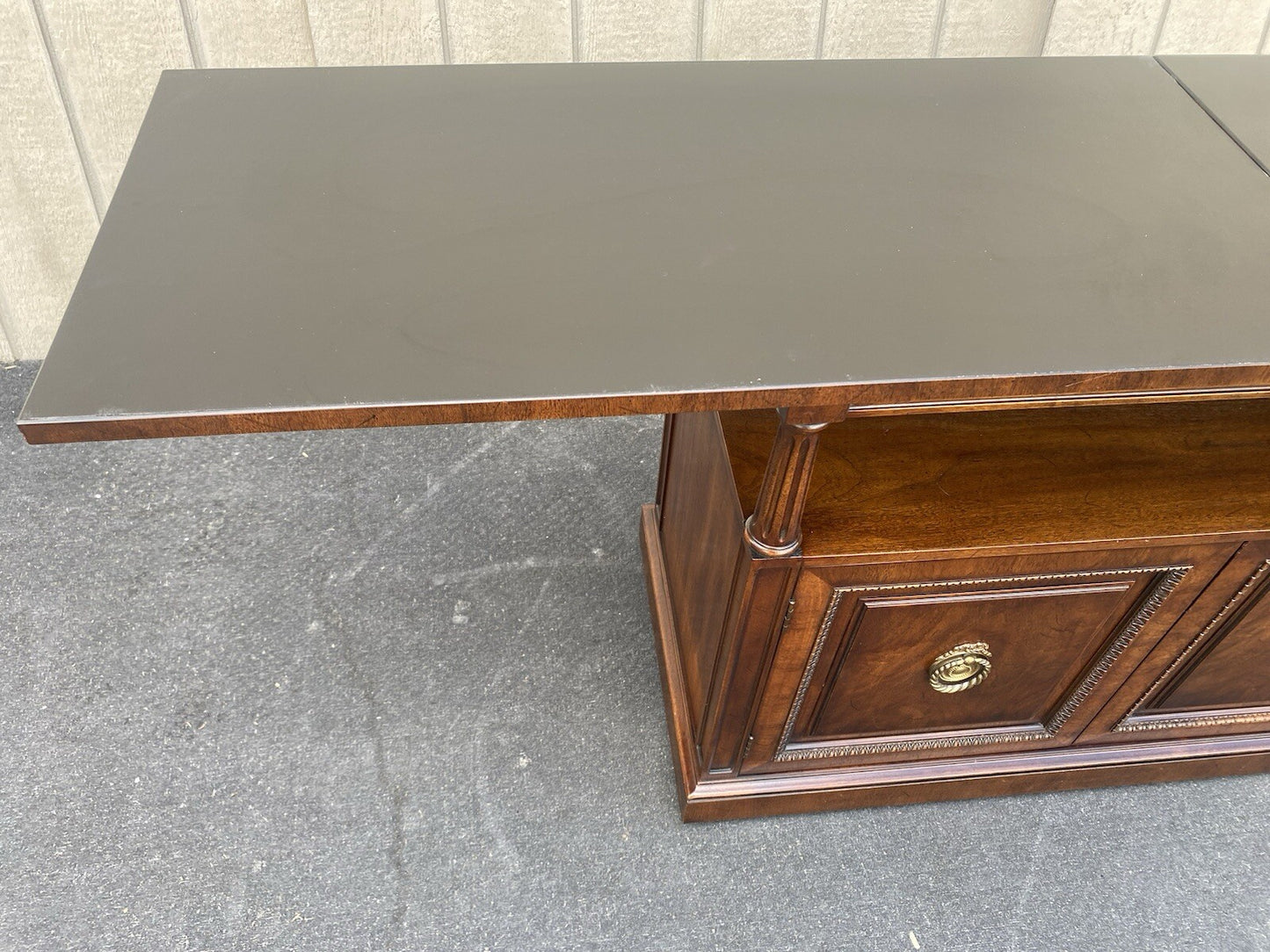 65704 Quality Mahogany Flip Top Bar Cart Server Cabinet