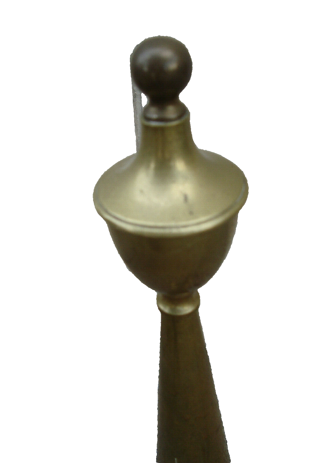 60996 Pair Brass Fireplace Mantle Mantel Andirons