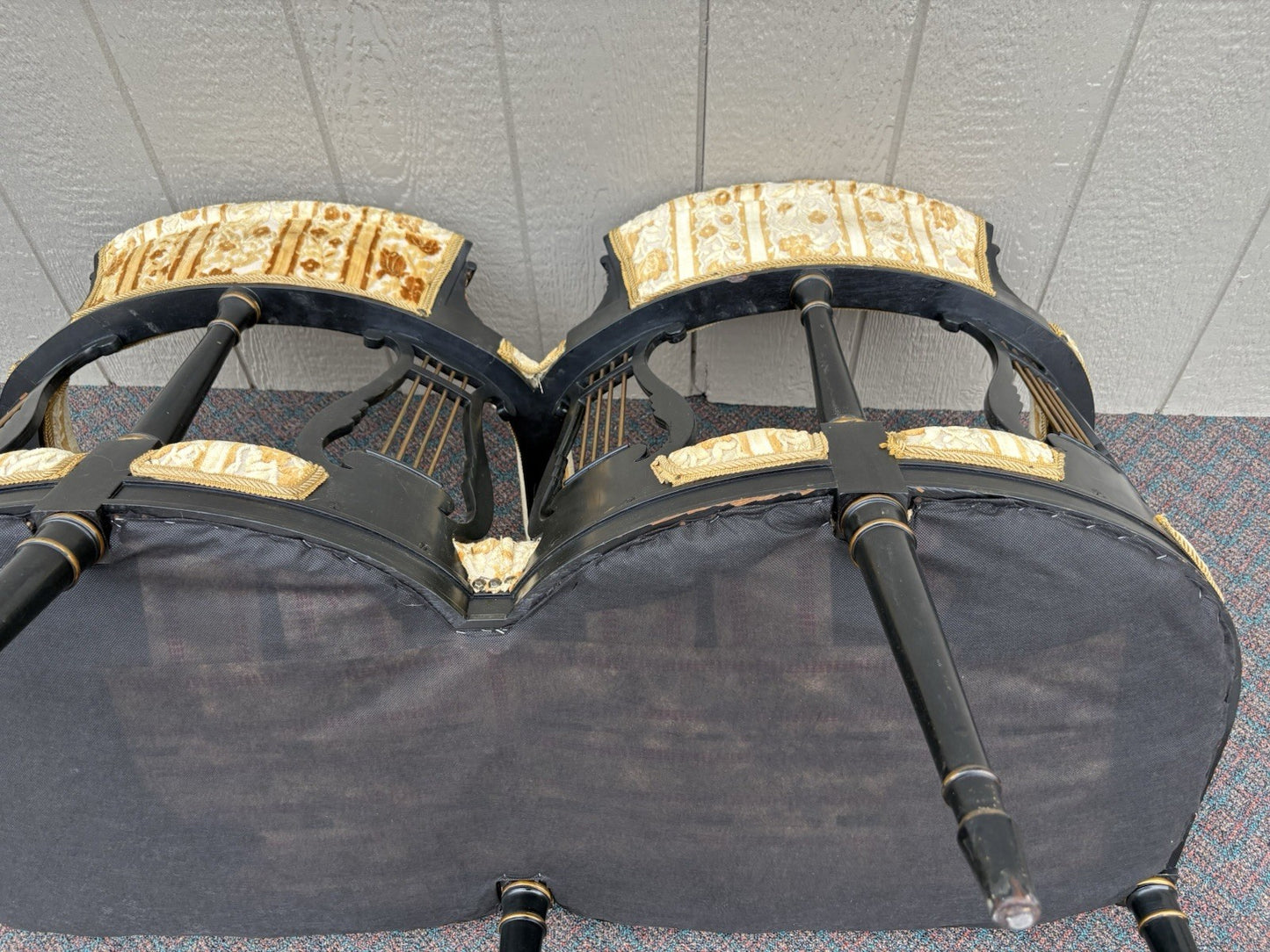 62247 RARE Antique Victorian Settee Loveseat Couch Sofa Chair