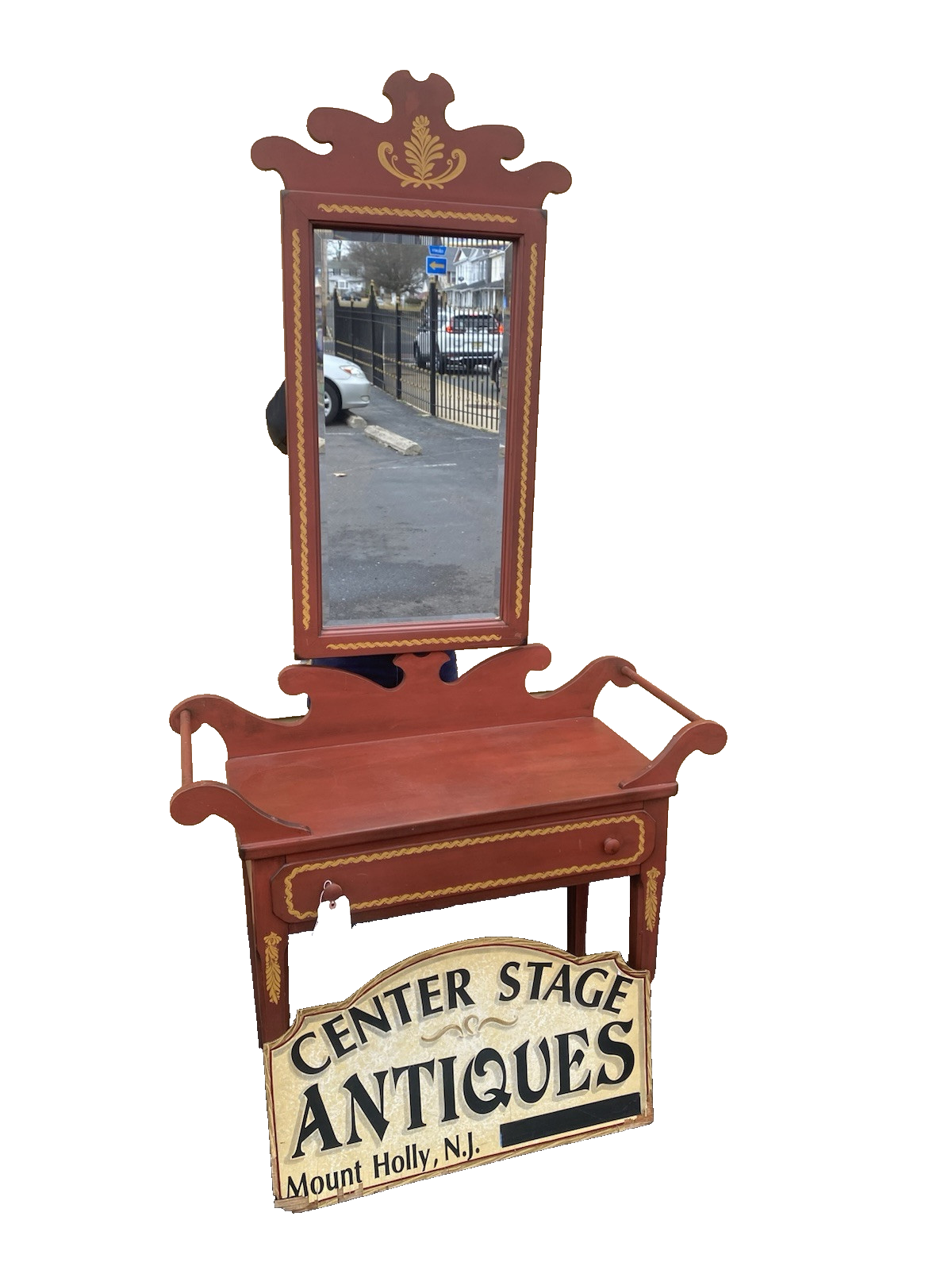 64013 Lane Furniture Lamp Table Console with Mirror