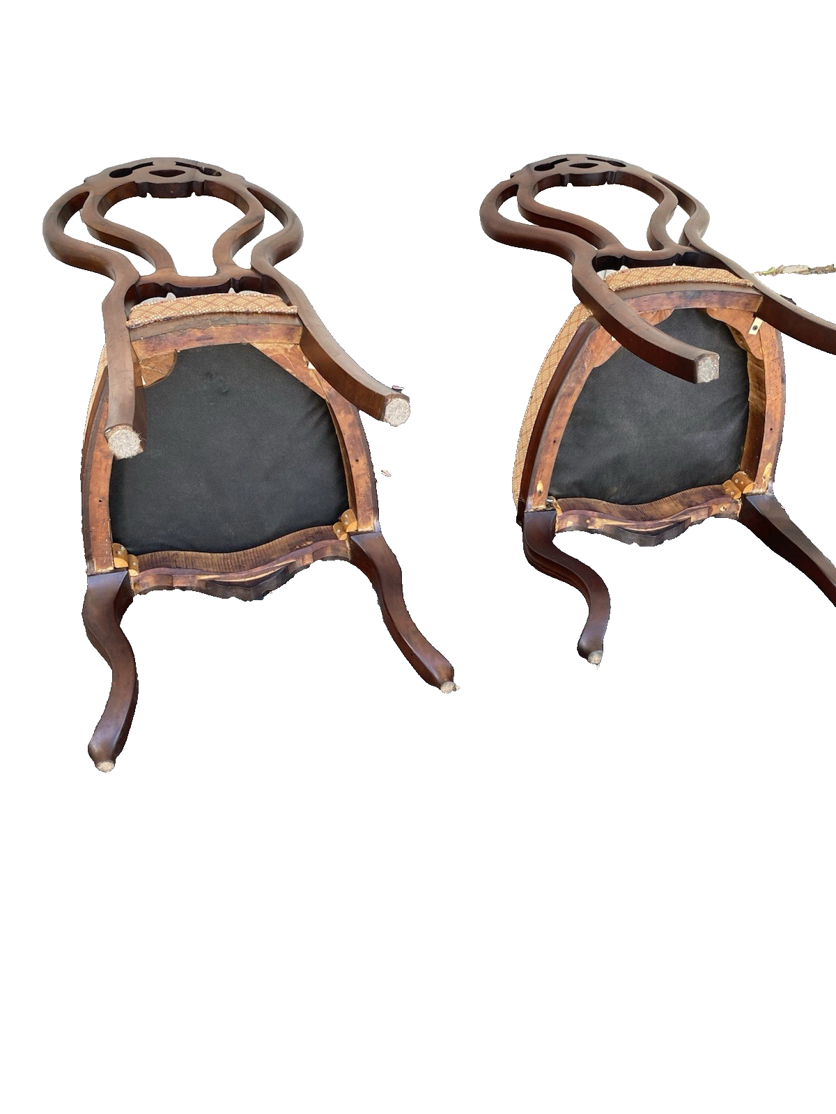 66456 Pair Antique Victorian Side Chair s