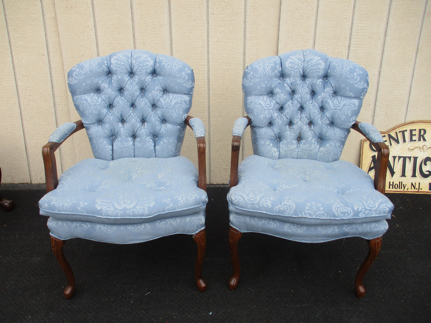 64167 Pair Mahogany Bergere Armchair Chair s