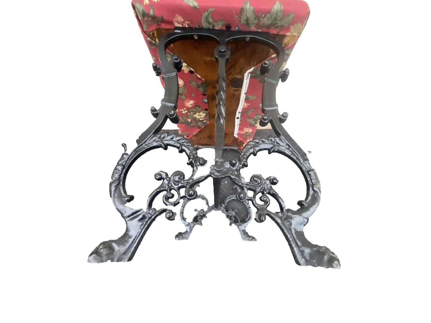 65104 Antique Iron Window Bench Seat Stool