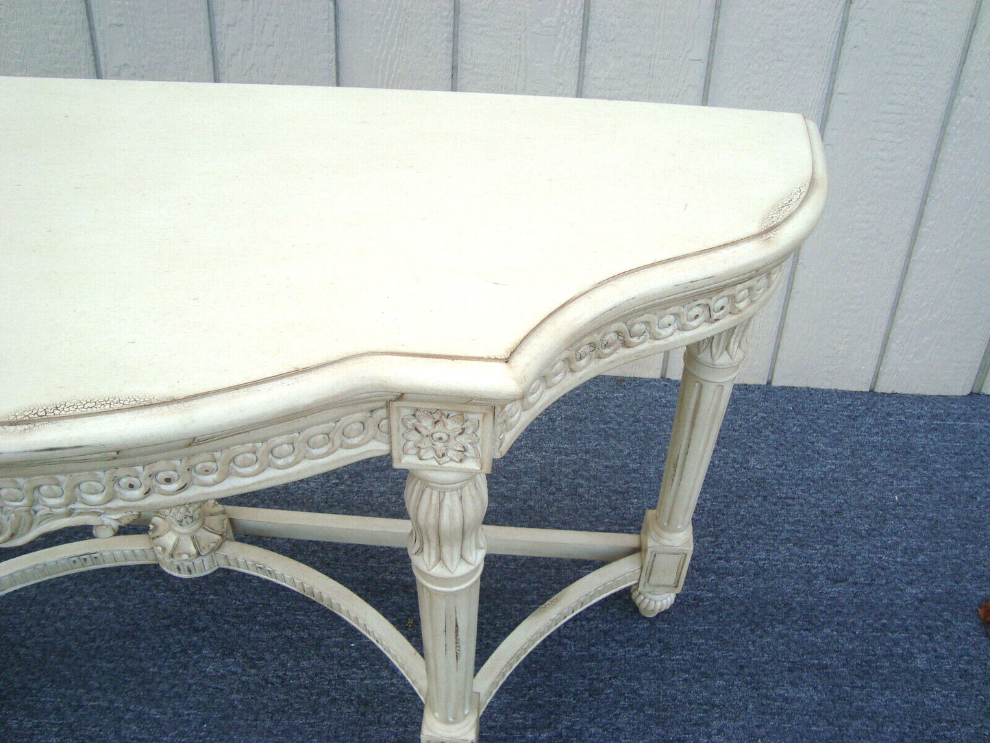 61432 Solid Wood Romantic Shabby Console Hall Table Stand