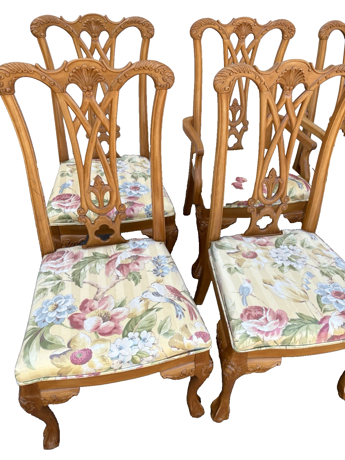66990 Oriental Dining Table with 6 Chair s Chairs FEFCO Furniture